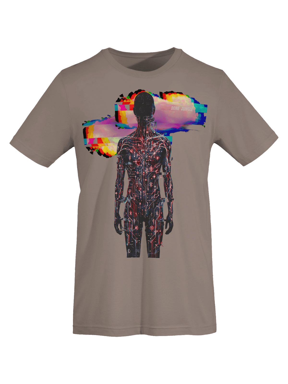 Written Flesh Cyber Glitch Silhouette Tee