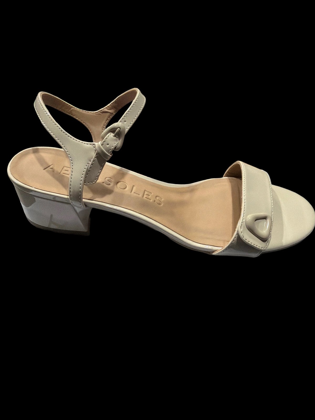Aerosoles Women’s Nude Patent Low-Heel Sandals