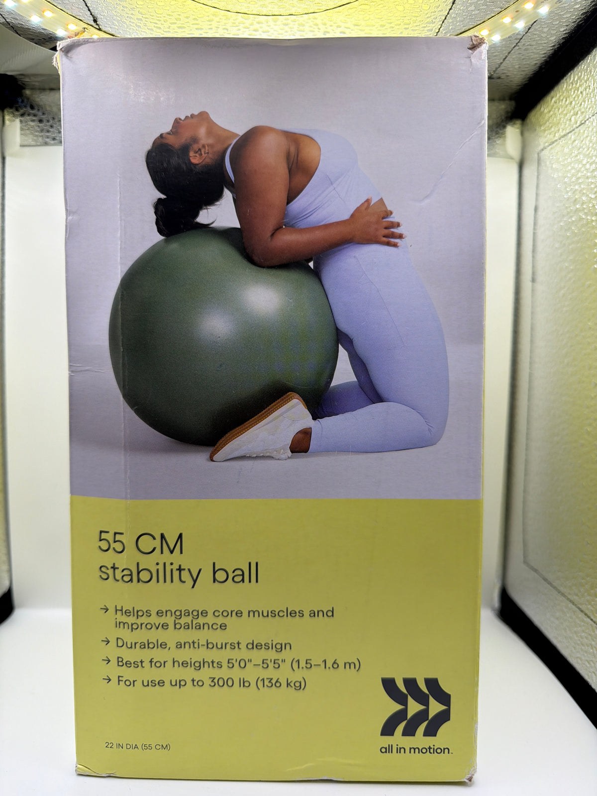 All in Motion 55cm Stability Exercise Ball – Anti-Burst