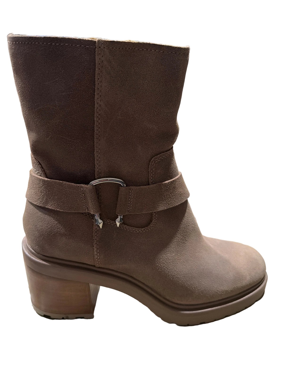 Bella Vita Women’s Taupe Suede Harness Ankle Boot