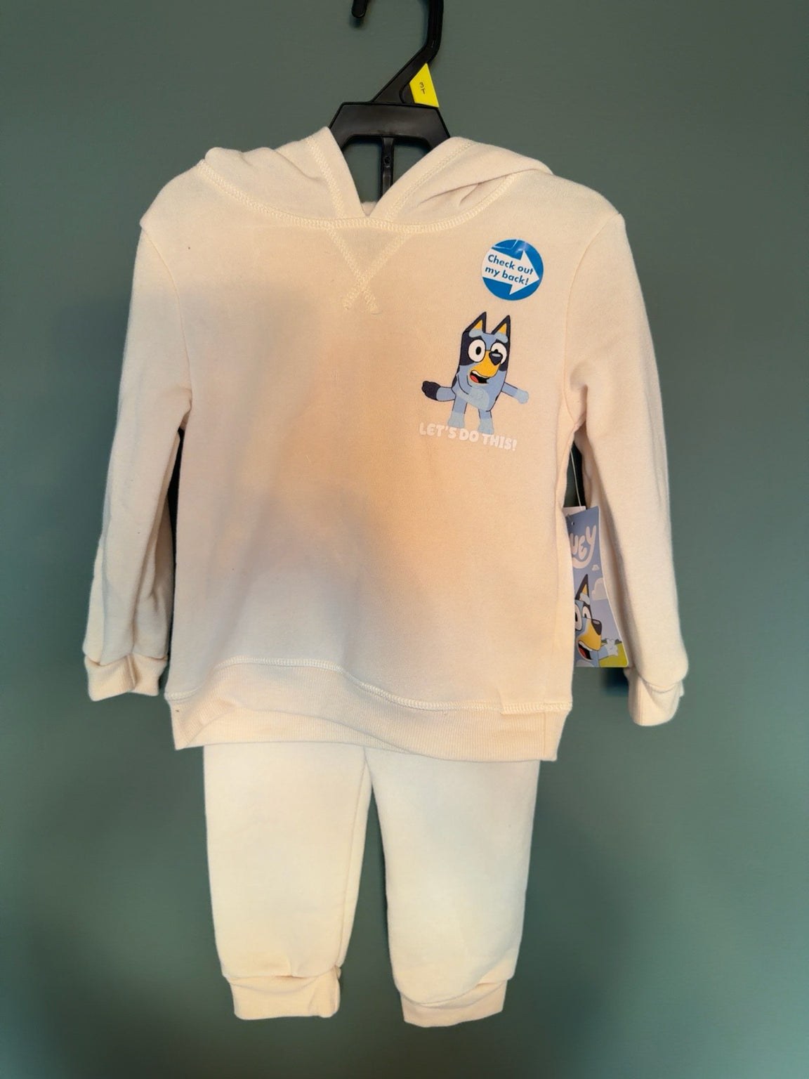 Bluey Kids 2-Piece Hoodie & Jogger Pants Set – Cream/Light Blue