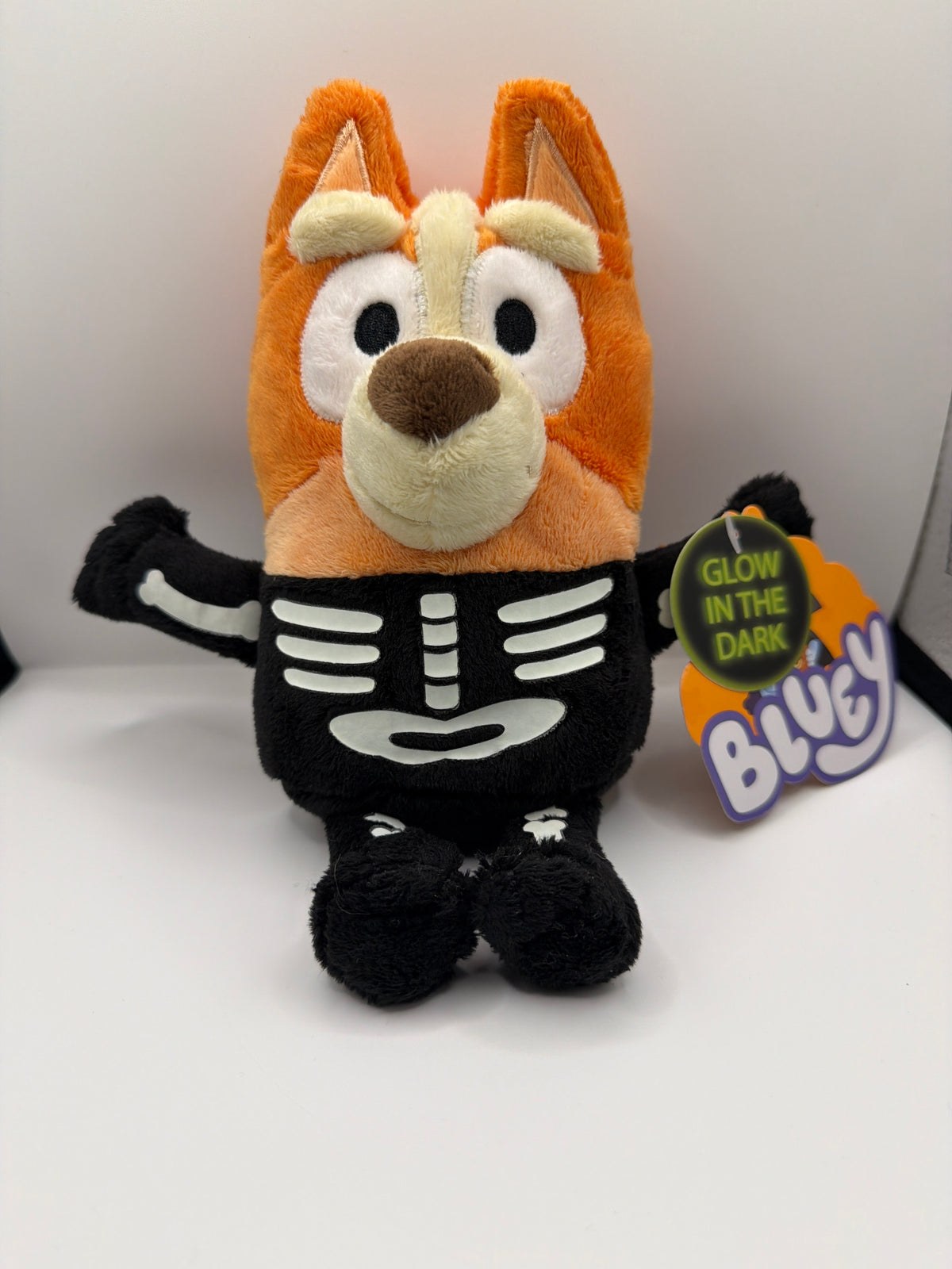 Bluey's Halloween Bingo Glow-In-The-Dark Skeleton Costume Plush, 7.5" x 4.5"