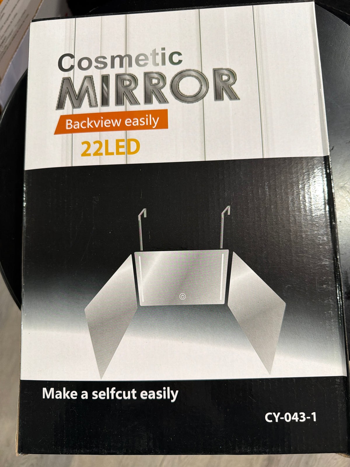 22-LED Three-Way Self-Haircut Mirror – Model CY-043-1