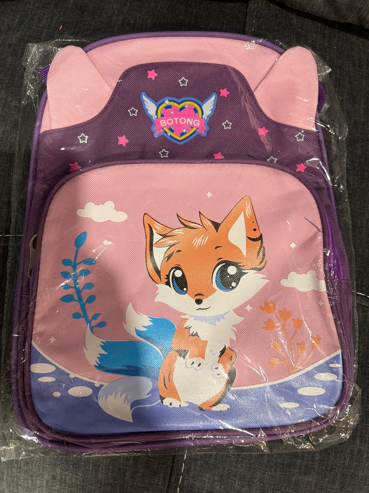 Kids Pink & Purple Fox Backpack – New