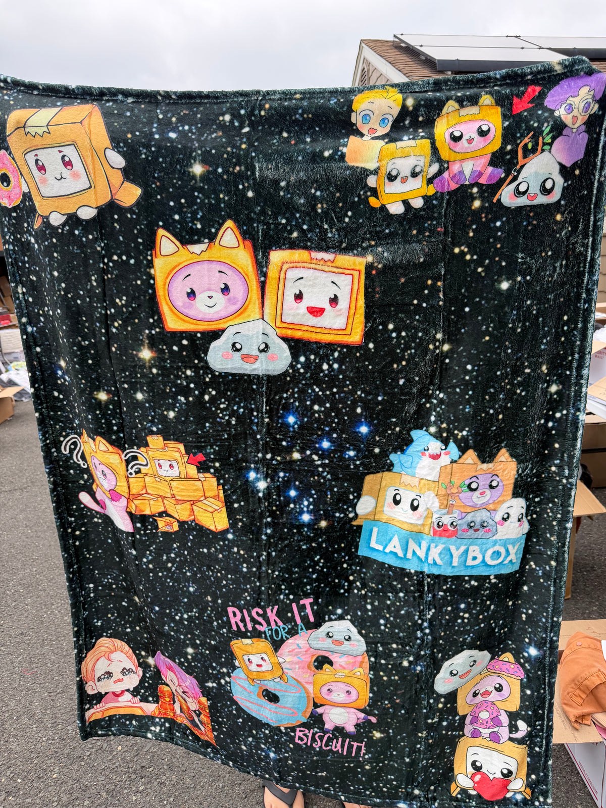 LankyBox Galaxy Plush Throw Blanket 40” x 50” – Boxy Foxy Kids