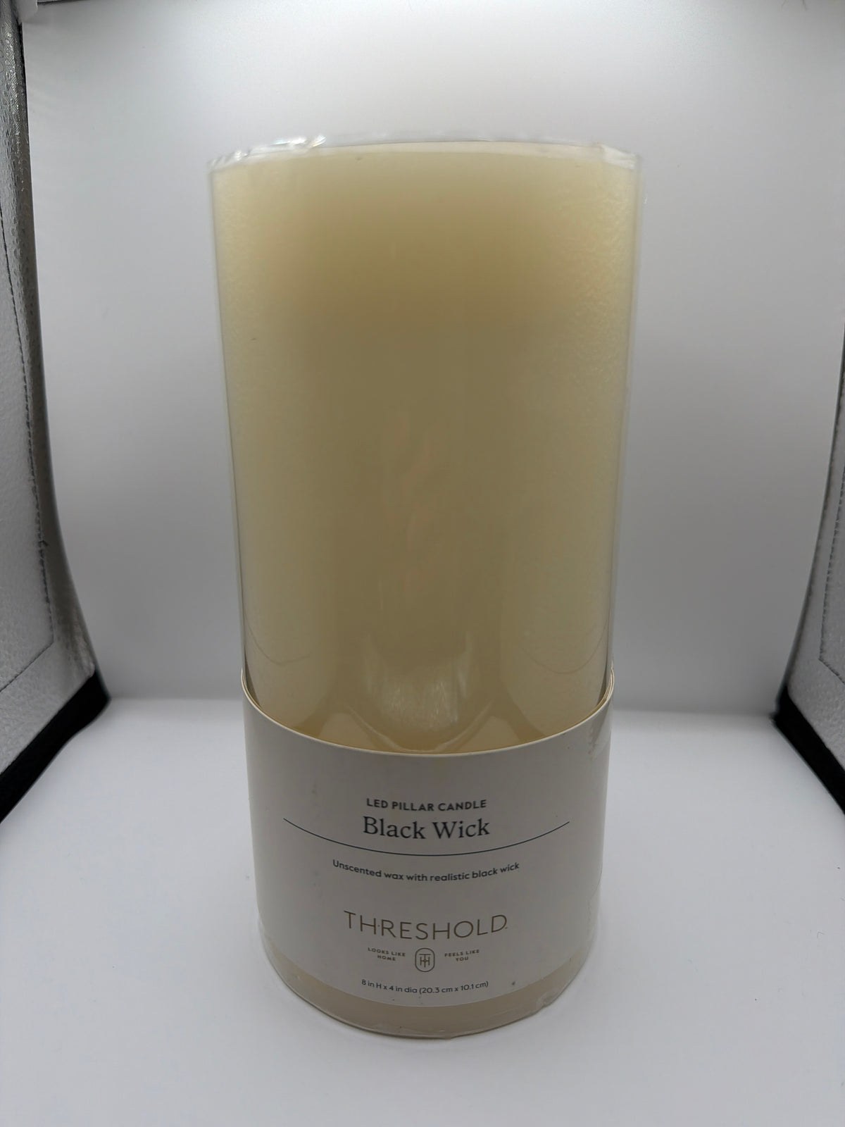 LED PILLAR CANDLES BLACK WICK