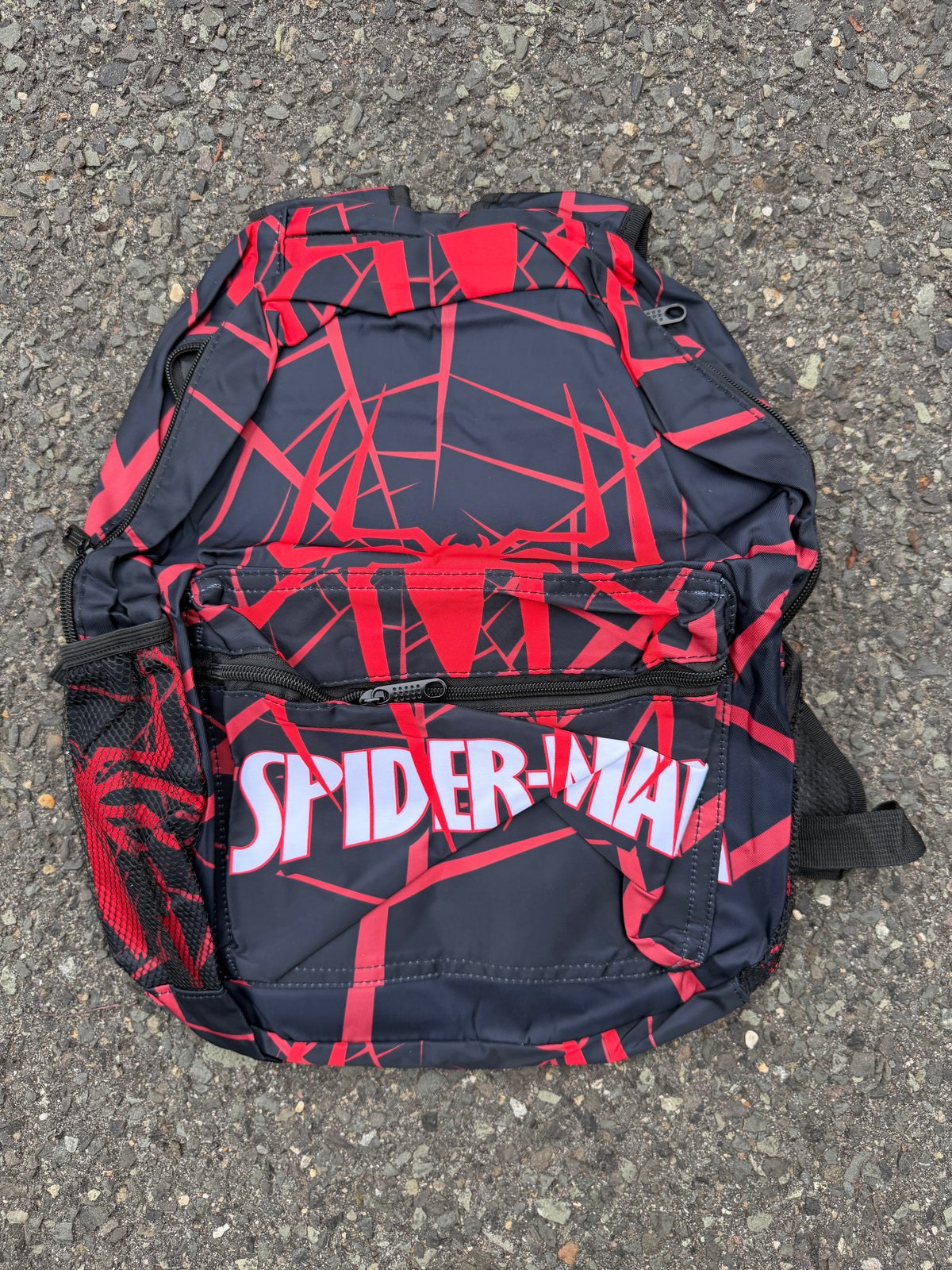 Marvel Spider-Man Black & Red Web 16” Kids School Backpack