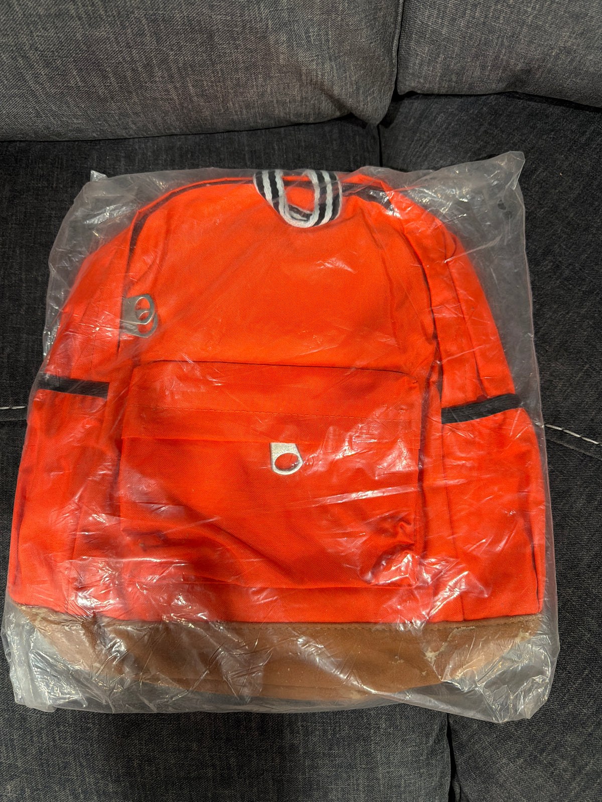 Orange Casual Backpack with Front Pocket – New