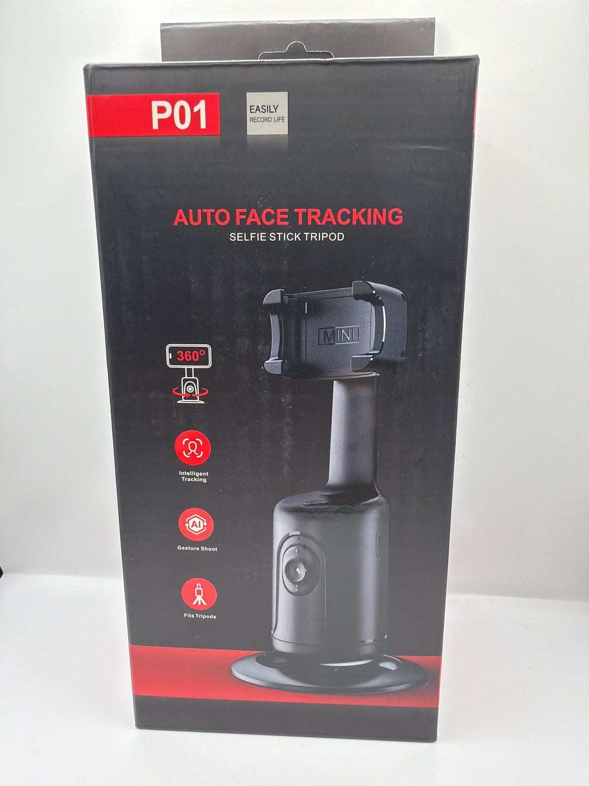 P01 360° Auto Face Tracking Selfie Stick Tripod with Gesture Control