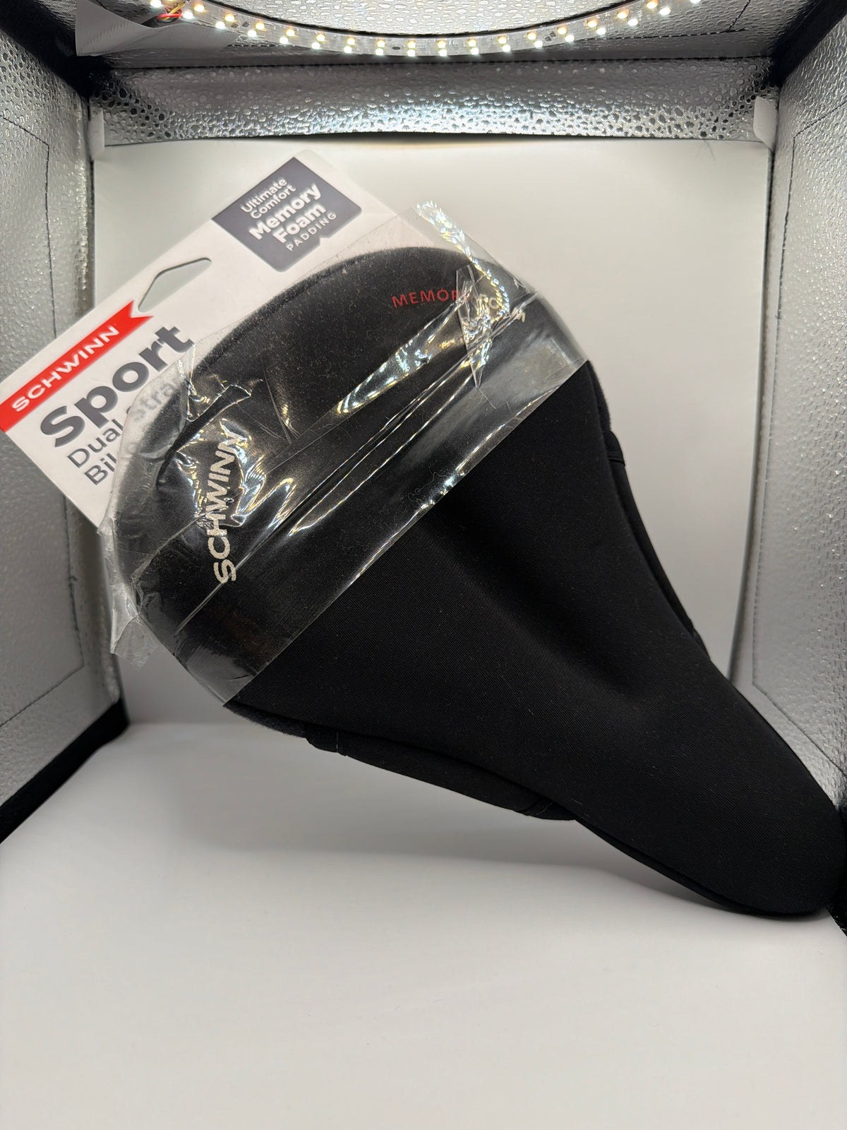 Schwinn Sport Dual Strap Memory Foam Bike Seat Cover – Black