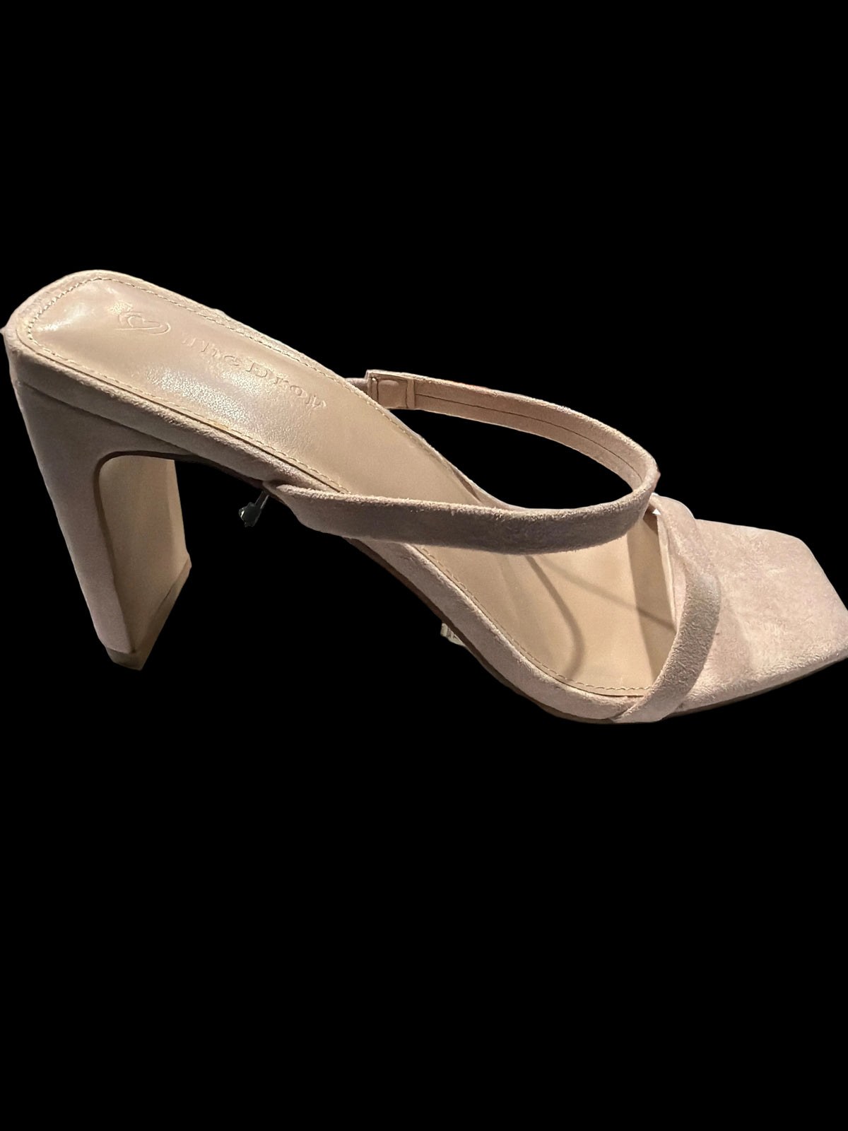 The Drop Avery Women’s Blush Double-Strap Heels – Size 8.5