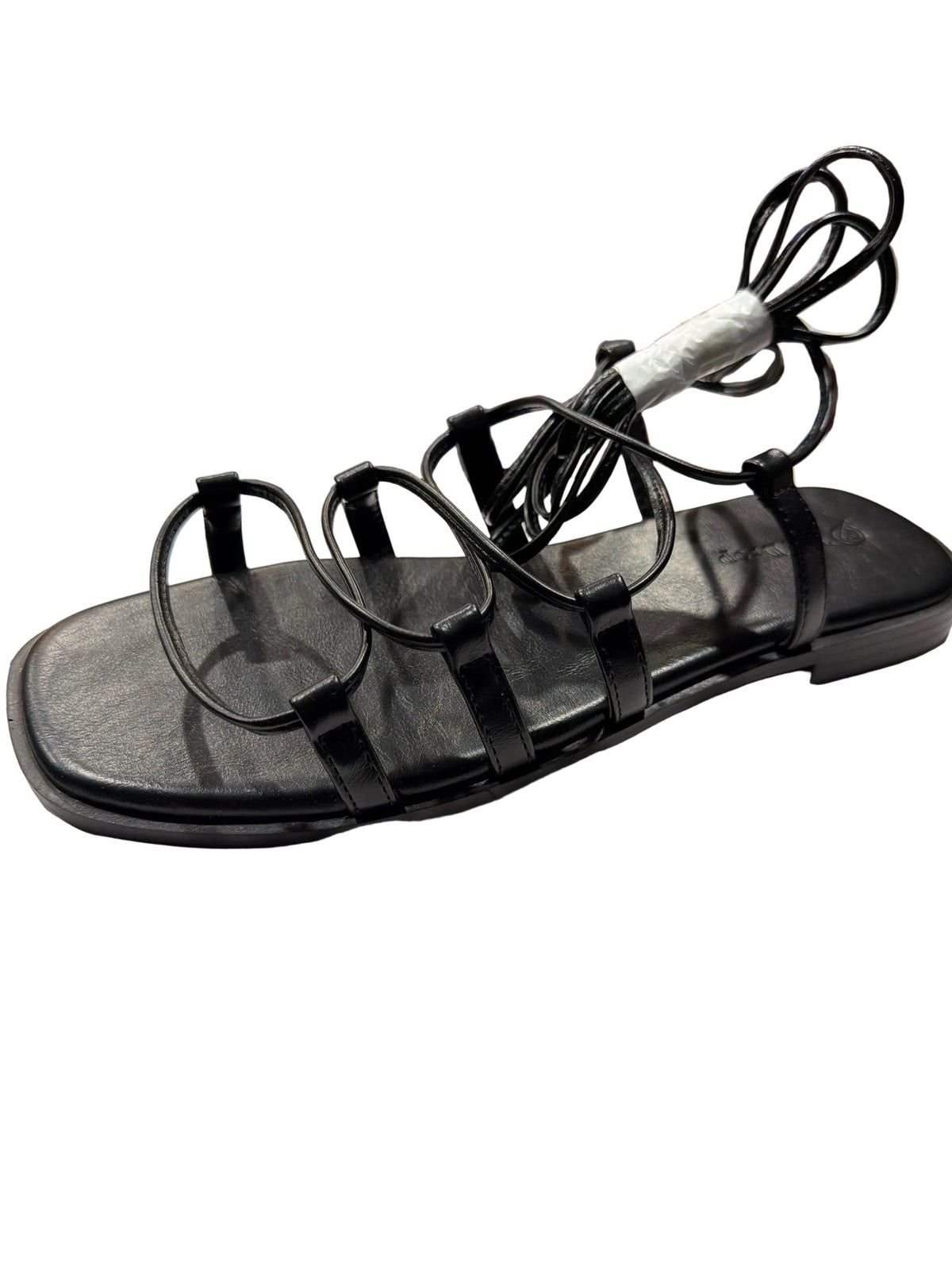 The Drop Women’s Black Lace-Up Gladiator Sandals