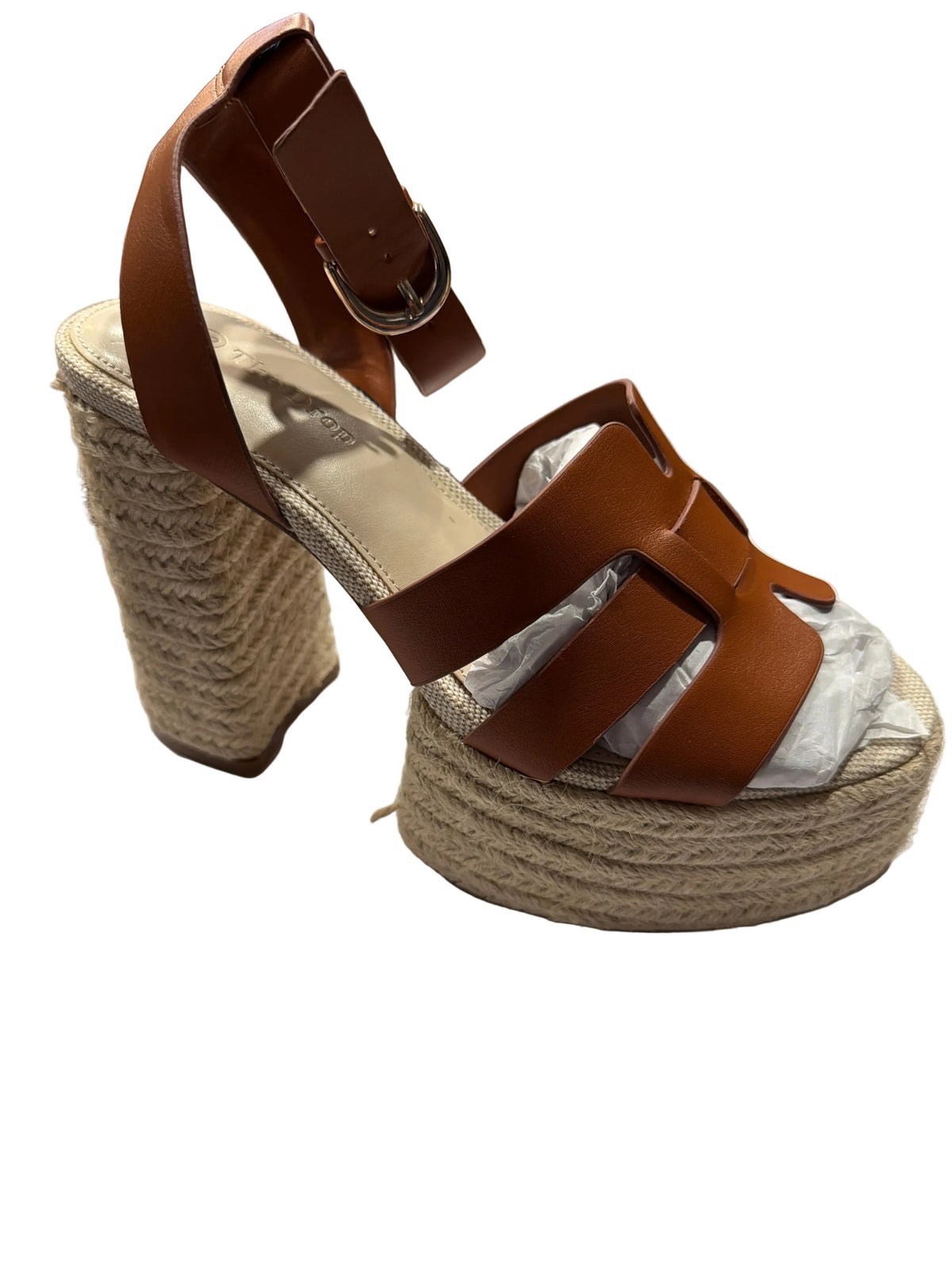 The Drop Women’s Brown Espadrille Platform Heels