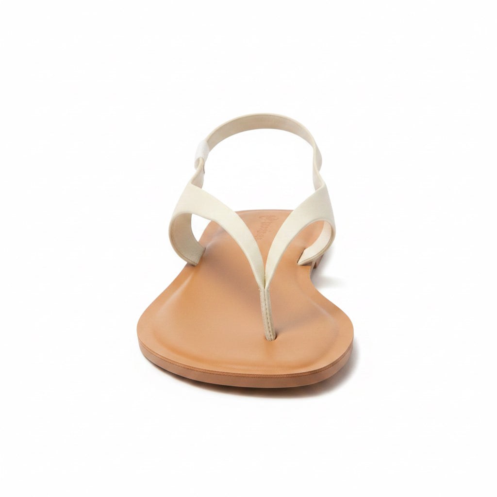 The Drop Women’s Ivory Slingback Flat Sandals