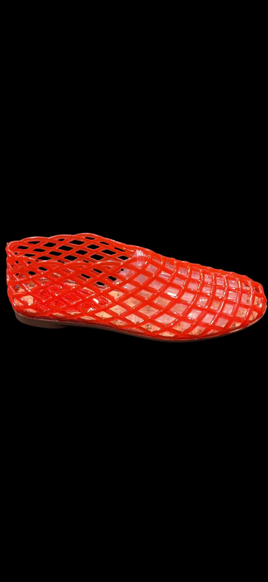 Women’s Red Jelly Woven Ballet Flats