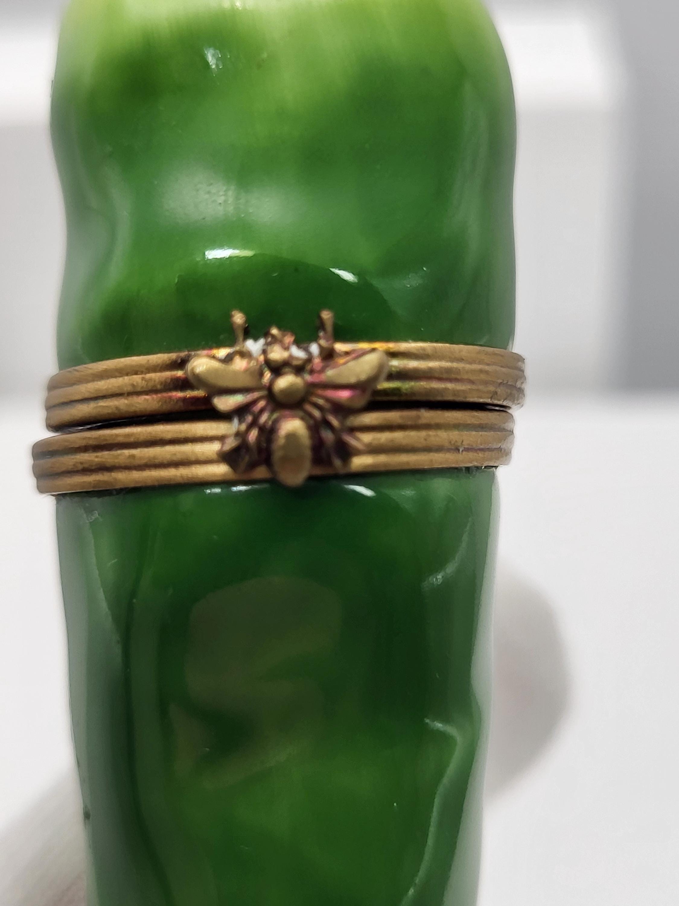 Vintage Green Chili French Limoge. signed by artist. view 6