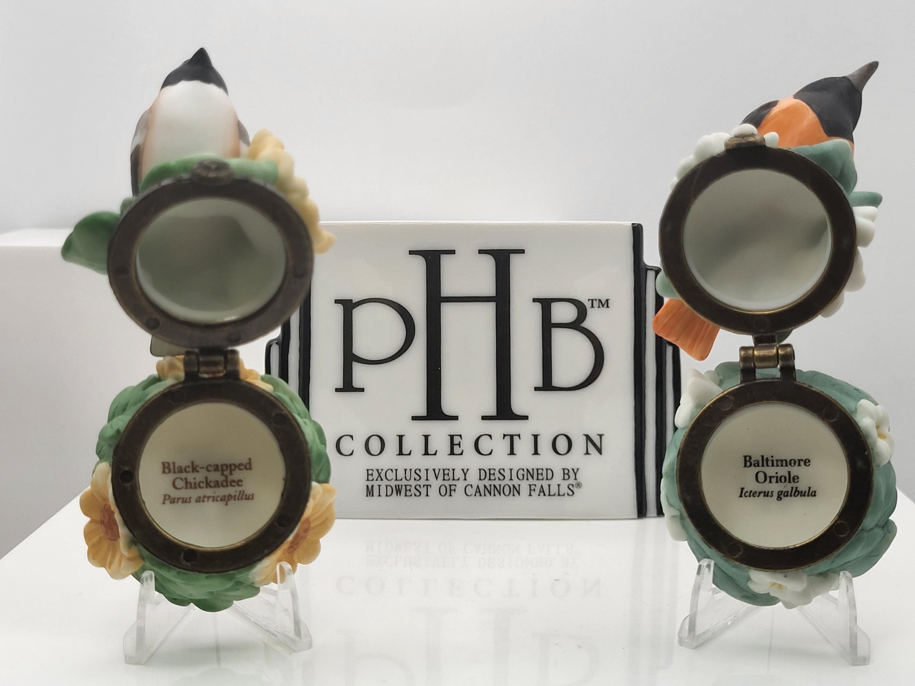 Vintage Midwest Bird Trinket Boxes, Set of 6, Hinged Porcelain view 7