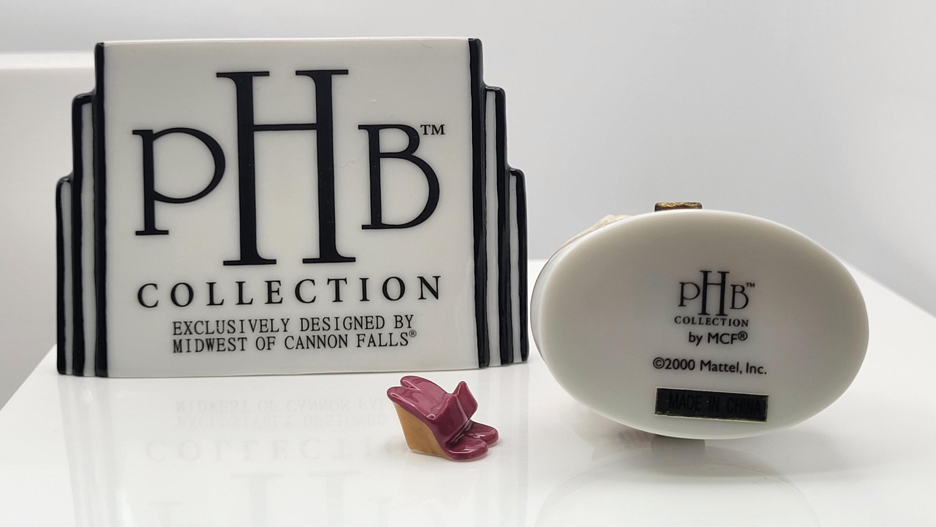 Open road Barbie porcelain hinged box with shoes trinket. Made by midwest of cannon falls. view 7