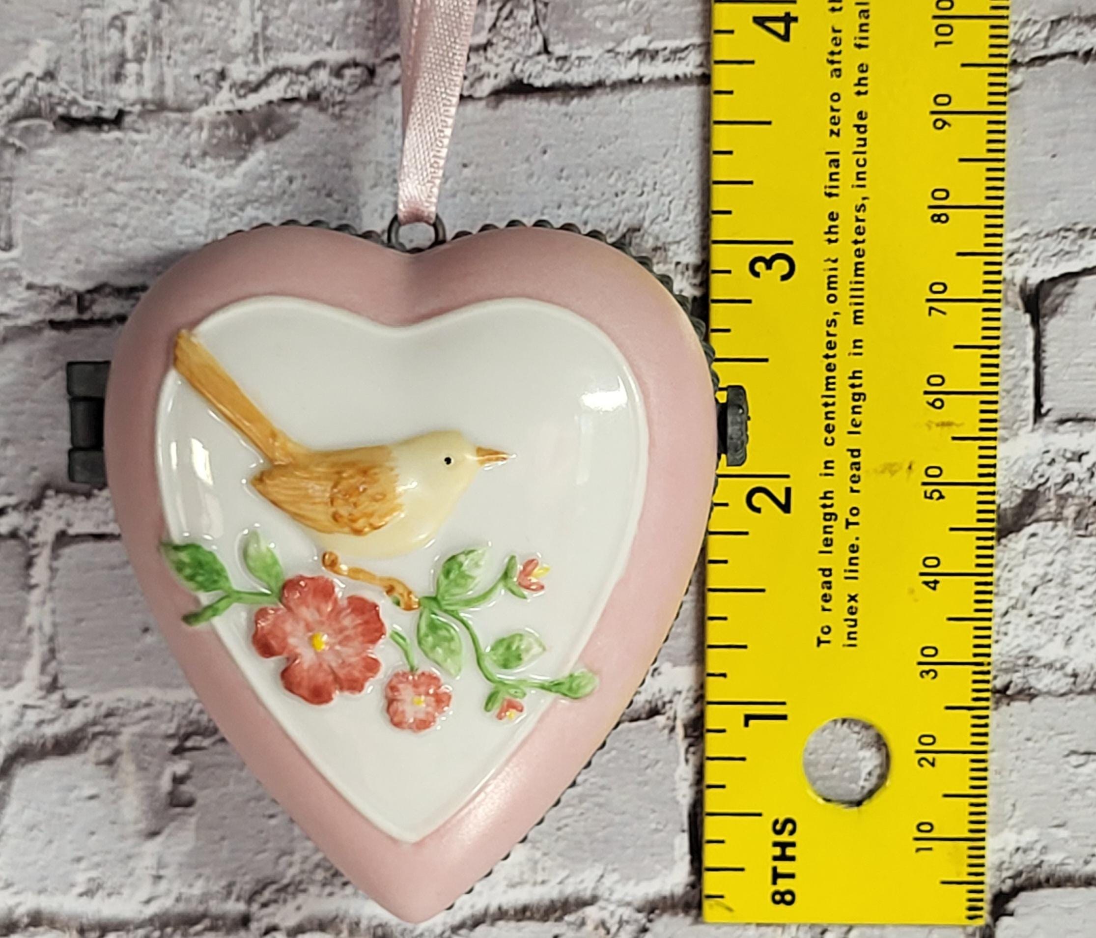 On the Wings of Love Keepsake Porcelain Hinged Box Made by National Home Gardening Club Collection. view 2