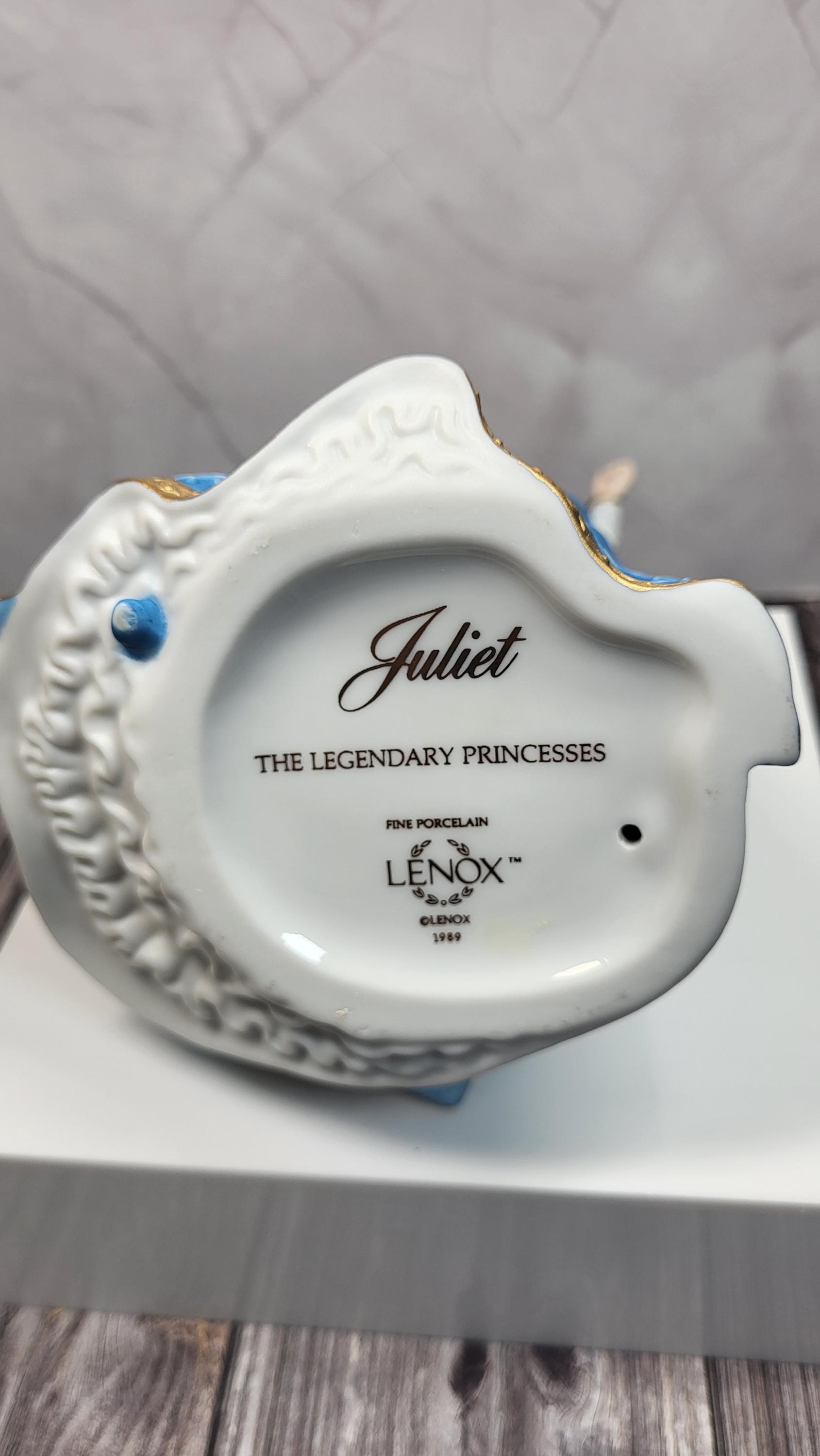 Lenox Juliet "The Legendary Princesses" Fine Porcelain Figurine - NRFB - Like New with Authenticity and Original Box view 12