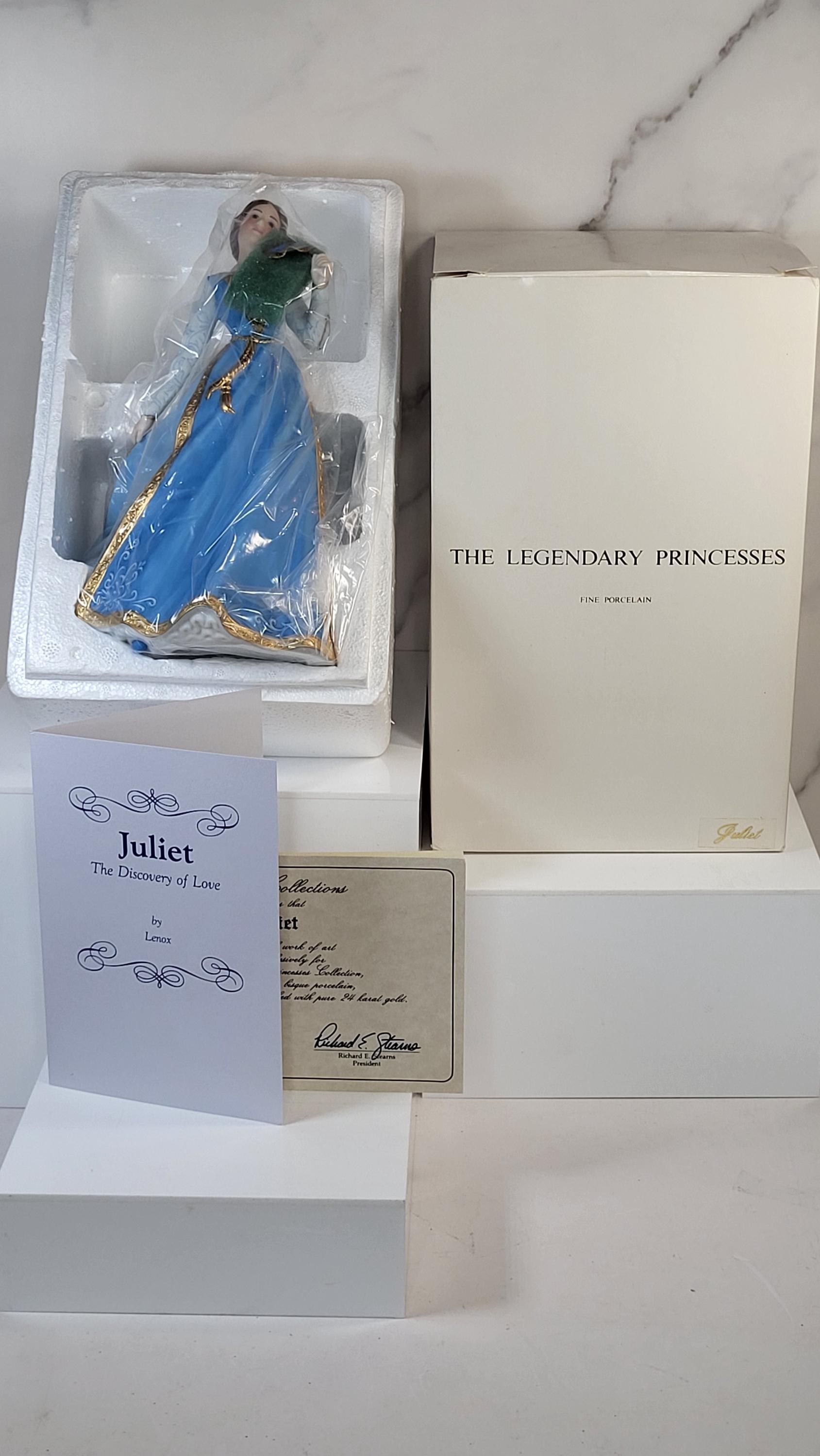 Lenox Juliet "The Legendary Princesses" Fine Porcelain Figurine - NRFB - Like New with Authenticity and Original Box view 4