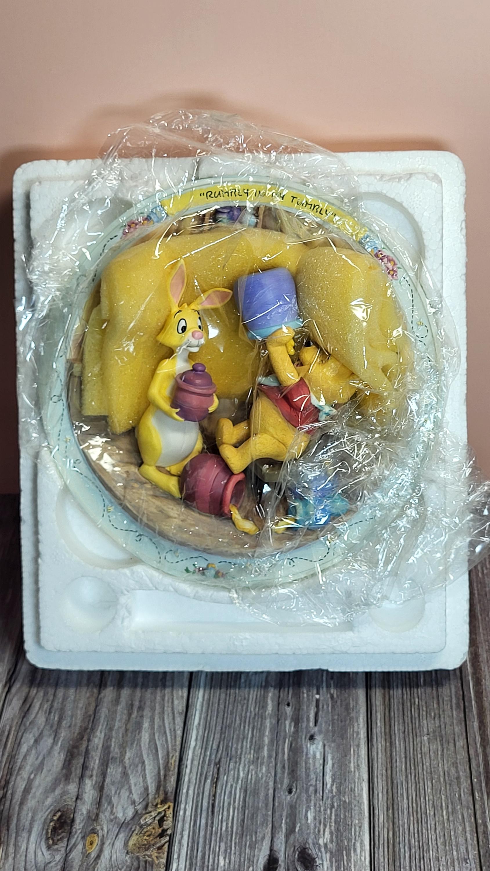 Bradford Exchange Winnie the Pooh "Rumbly in My Tumbly" 3D Collector Plate - 1996 Release - Original Packaging (No COA). view 2