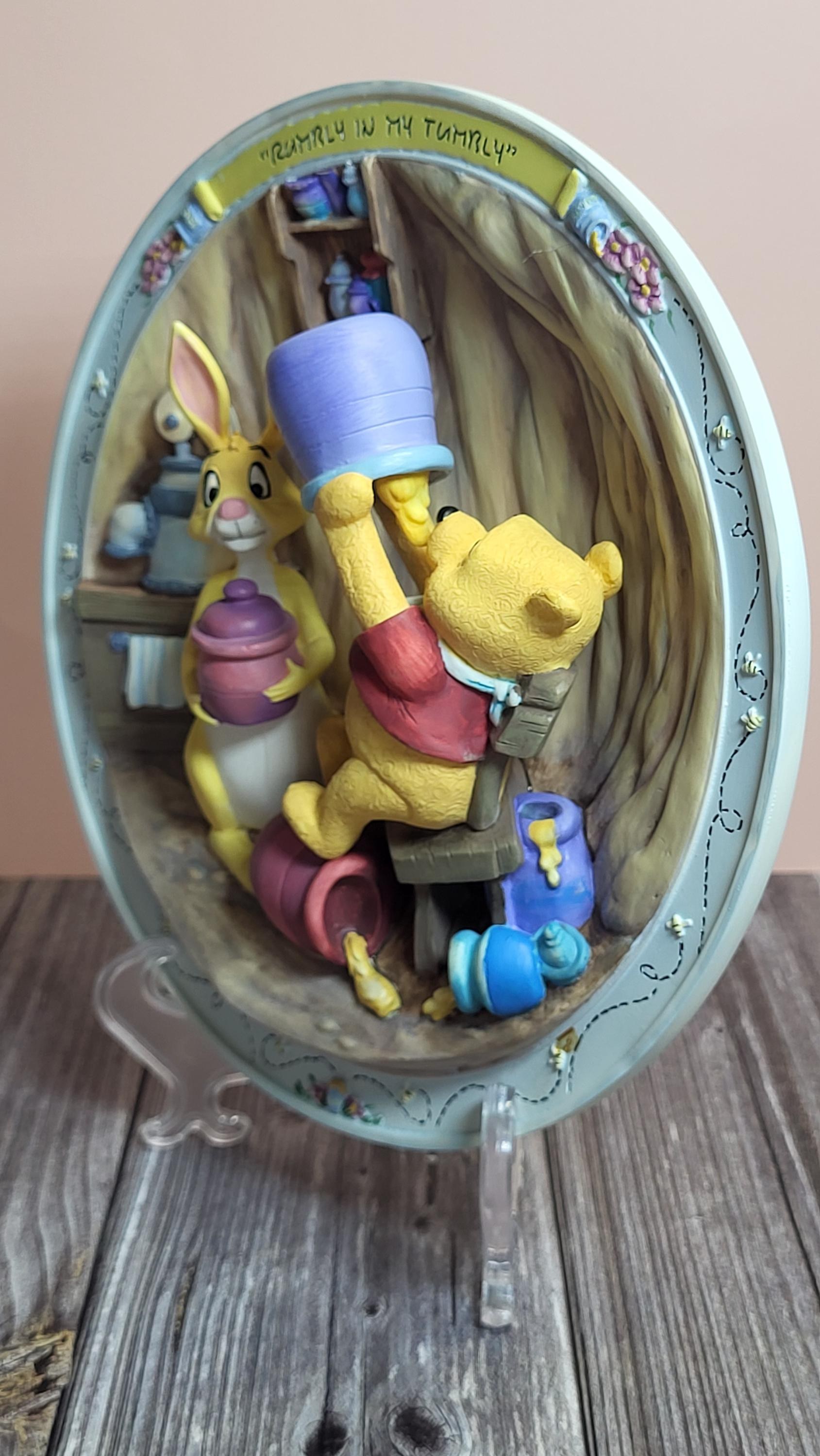 Bradford Exchange Winnie the Pooh "Rumbly in My Tumbly" 3D Collector Plate - 1996 Release - Original Packaging (No COA). view 6