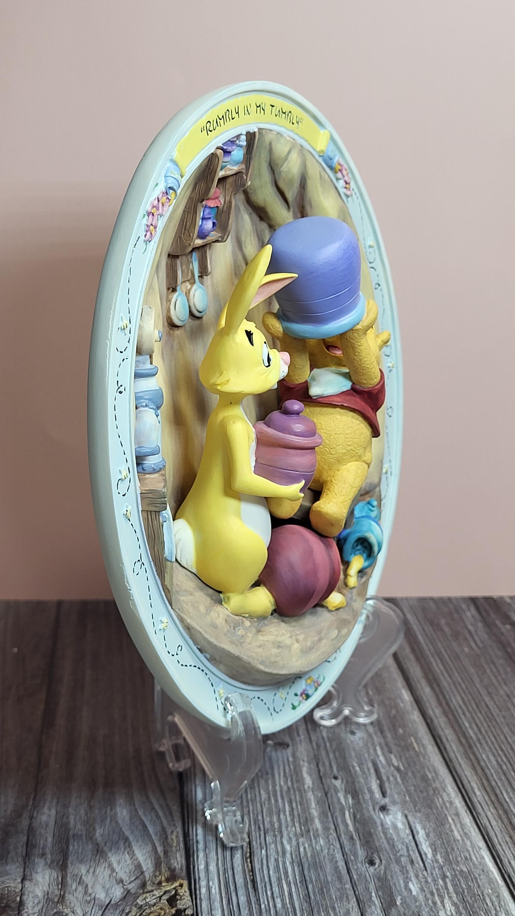 Bradford Exchange Winnie the Pooh "Rumbly in My Tumbly" 3D Collector Plate - 1996 Release - Original Packaging (No COA). view 7