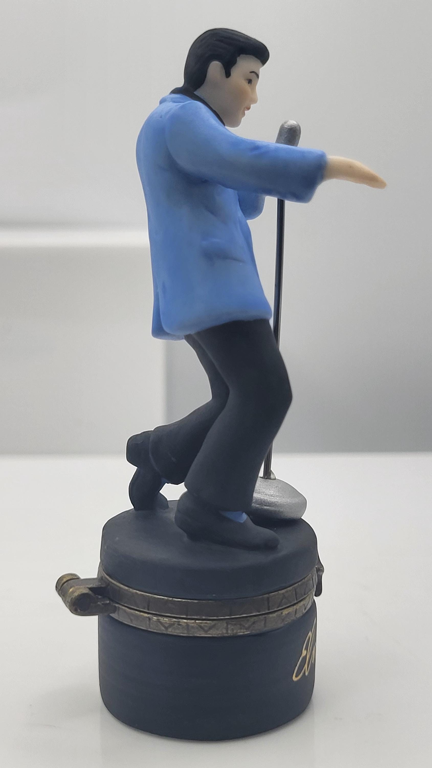 Elvis Presley "The Rockabilly Cat 1956" PHB Porcelain Hinged Box with Blue Suede Shoes Trinket by Midwest of Cannon Falls view 5