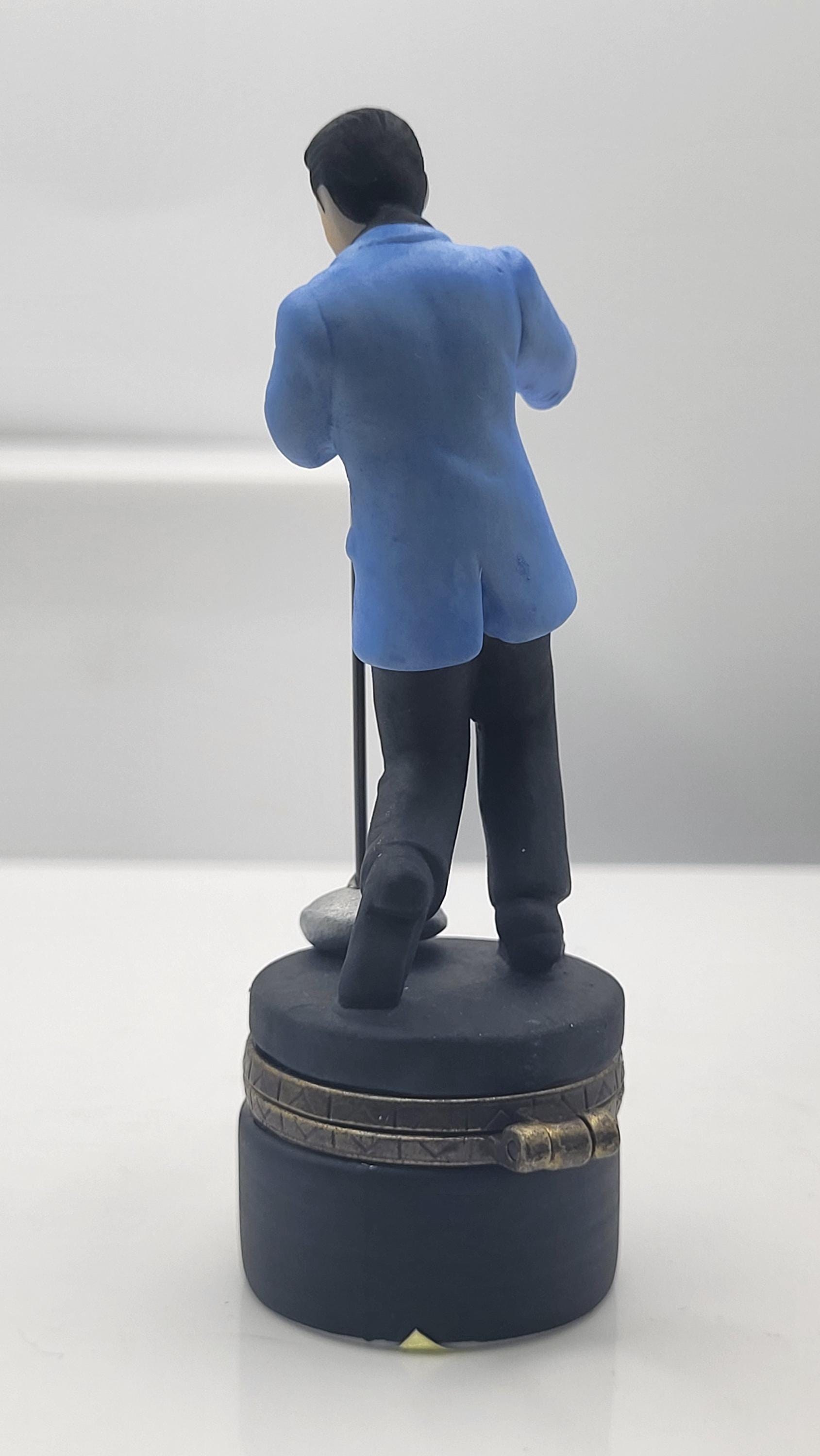 Elvis Presley "The Rockabilly Cat 1956" PHB Porcelain Hinged Box with Blue Suede Shoes Trinket by Midwest of Cannon Falls view 6