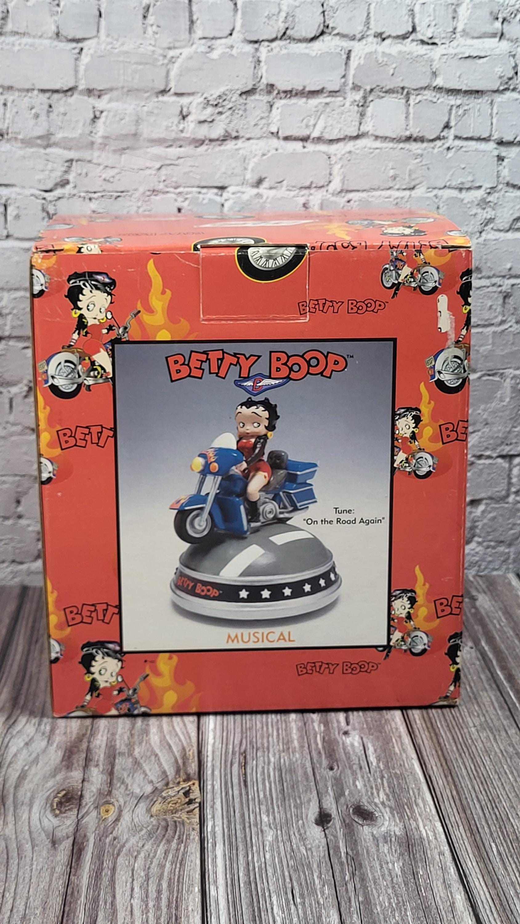 A Symphony of Motion and Melody: The Pristine, New-in-Box Betty Boop Motorcycle Musical Figurine Plays On the Road Again! view 2