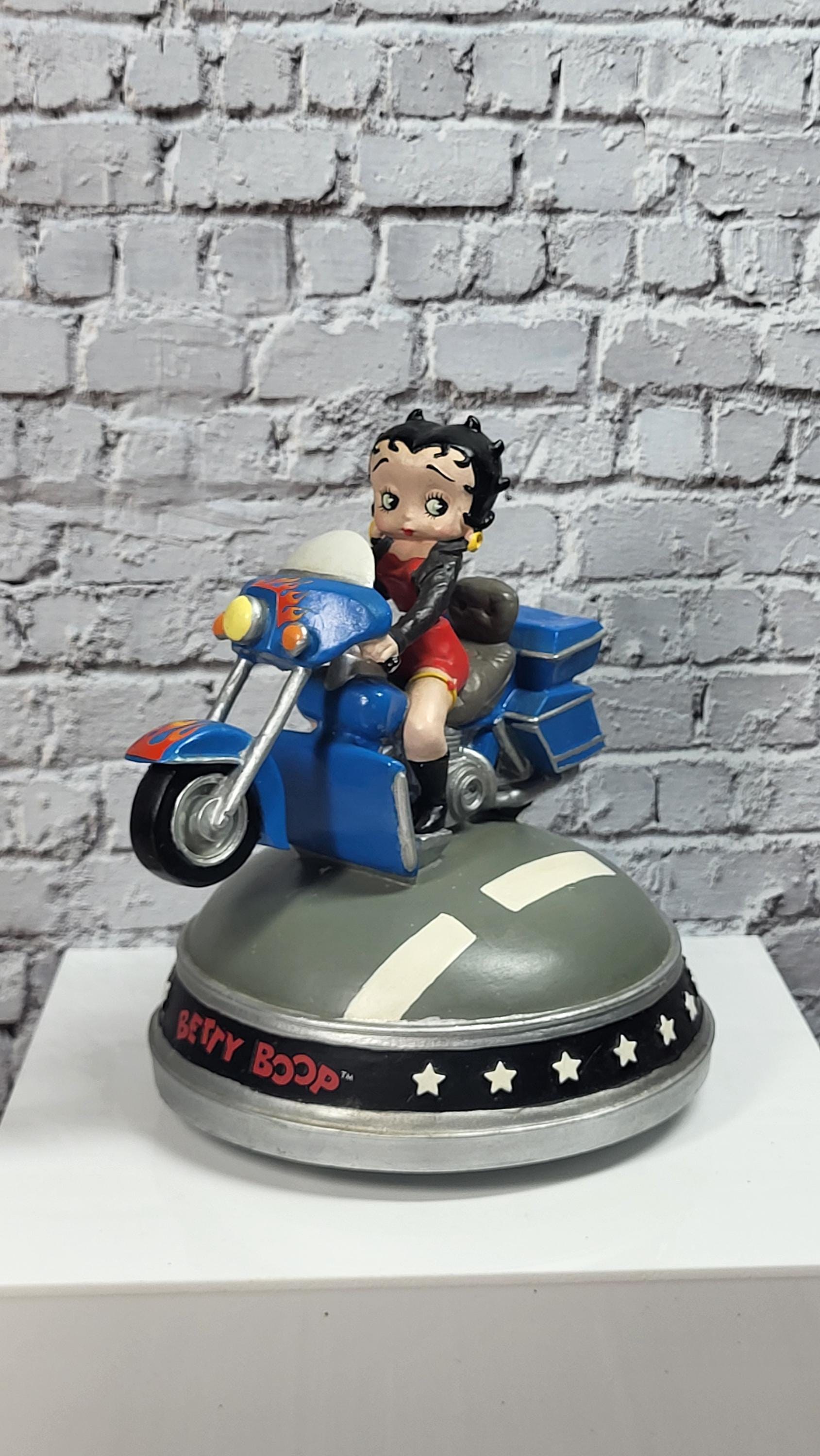A Symphony of Motion and Melody: The Pristine, New-in-Box Betty Boop Motorcycle Musical Figurine Plays On the Road Again! view 4