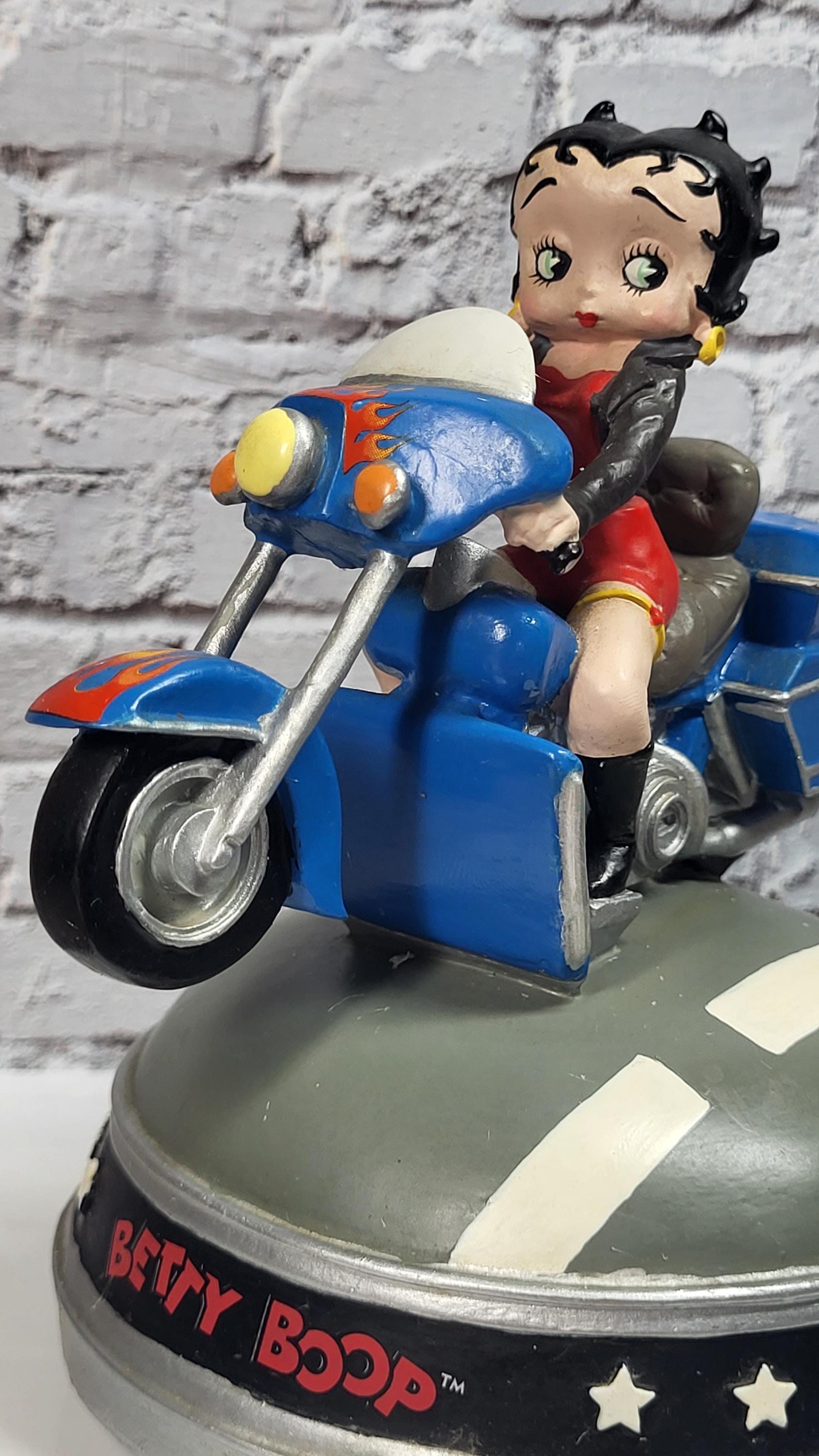 A Symphony of Motion and Melody: The Pristine, New-in-Box Betty Boop Motorcycle Musical Figurine Plays On the Road Again! view 5