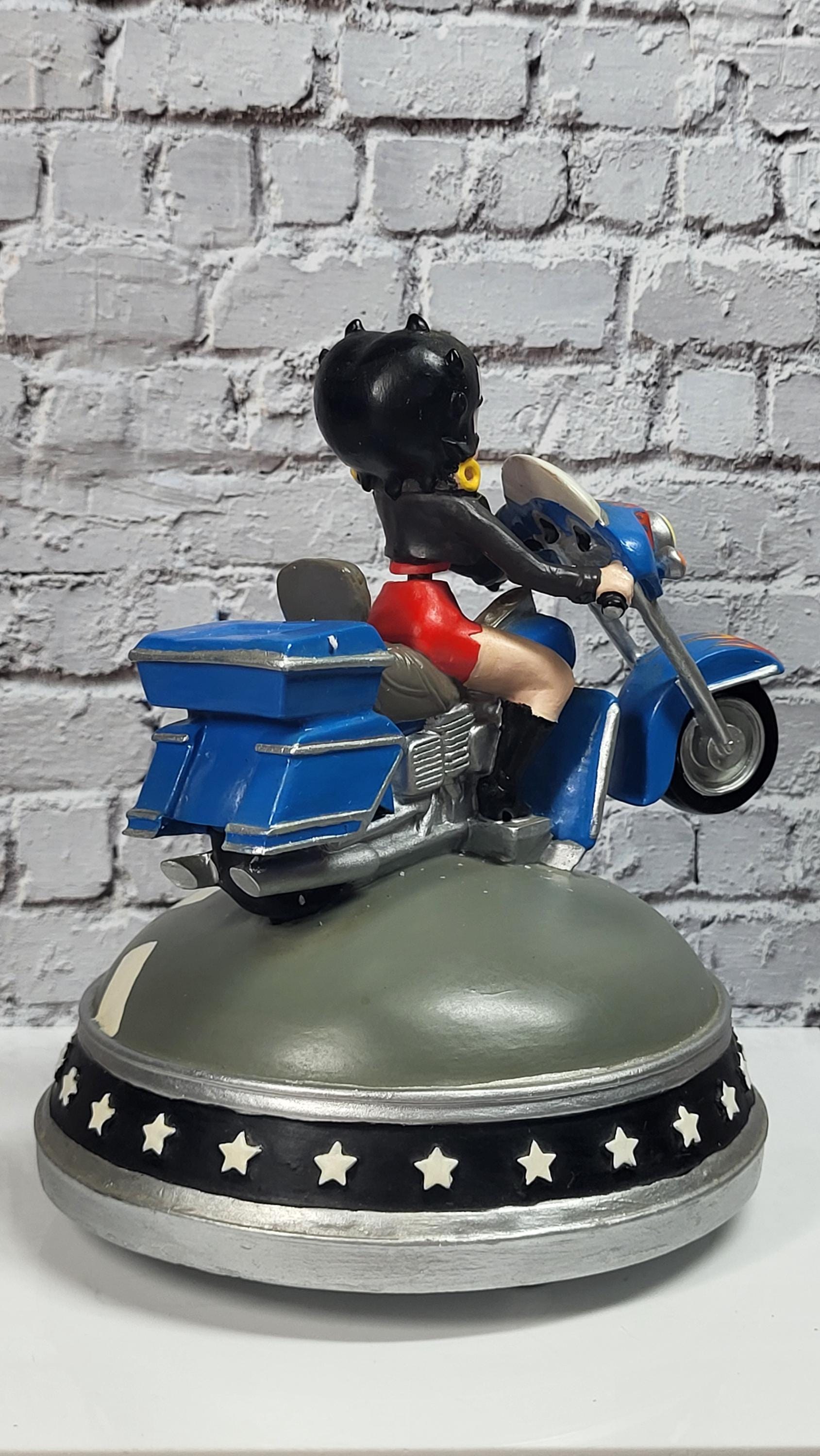 A Symphony of Motion and Melody: The Pristine, New-in-Box Betty Boop Motorcycle Musical Figurine Plays On the Road Again! view 6