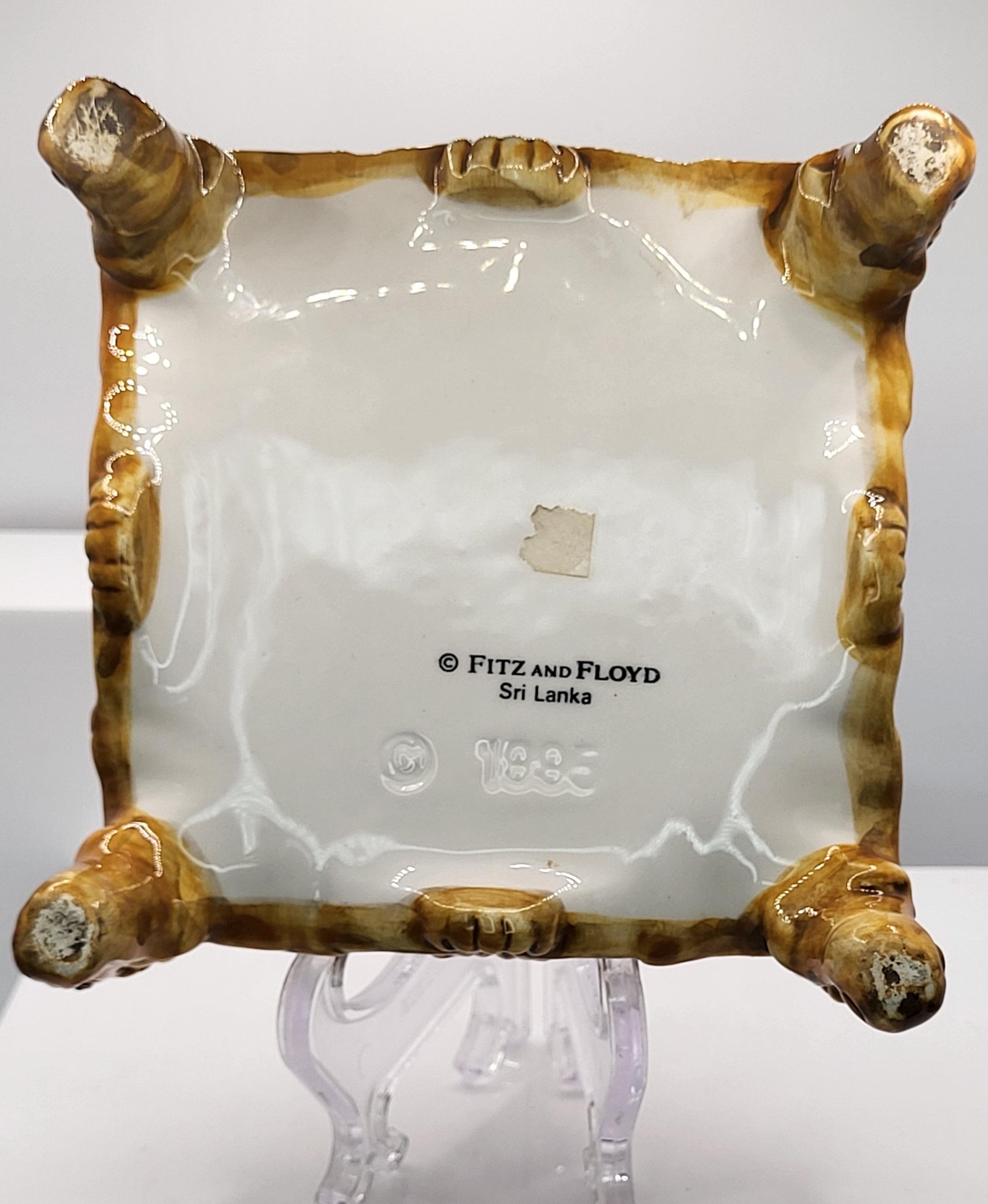 Rare 1995 Fitz & Floyd Cinderella Golden Slipper Porcelain Trinket Box view 7