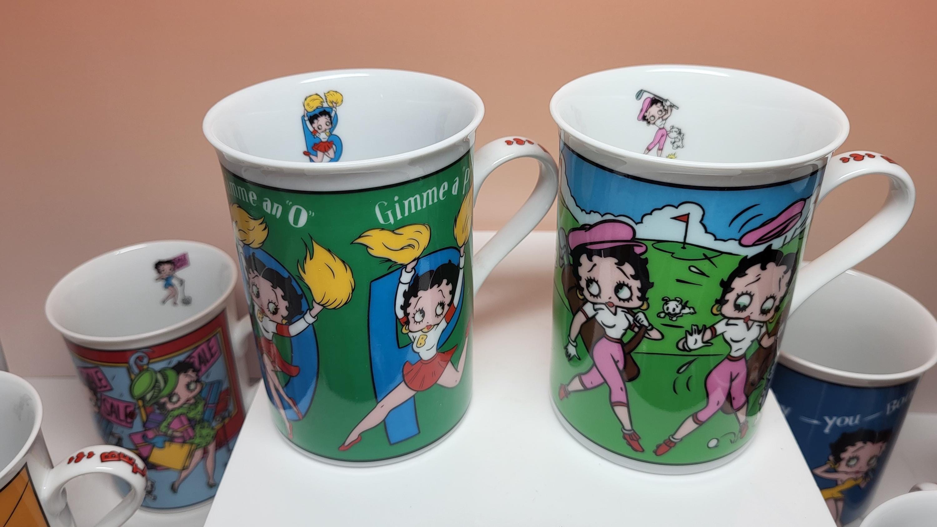 Vintage Betty Boop Danbury Mint Fine Porcelain Collector Mug Set of 12 with COA - Perfect Condition view 7