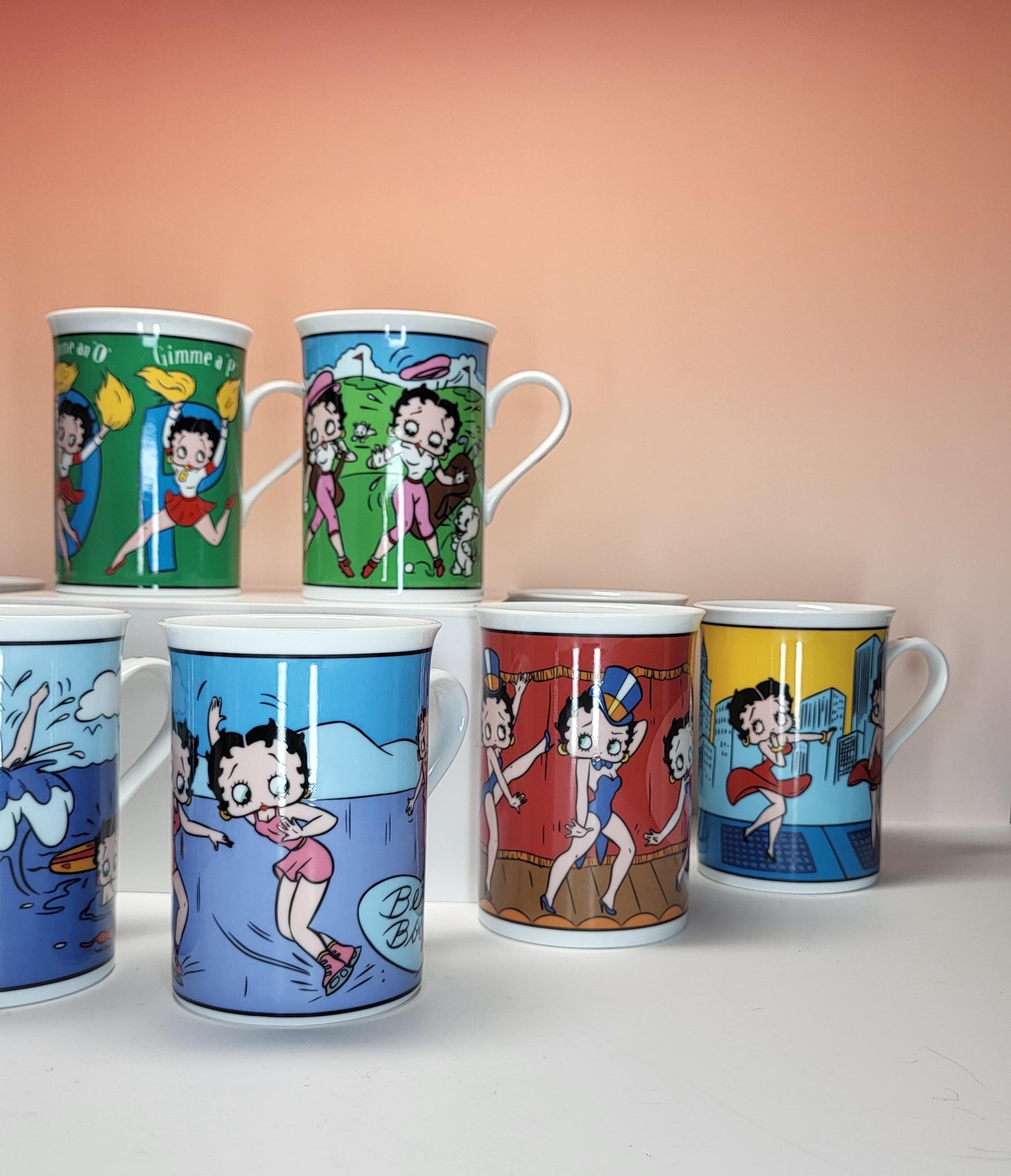 Vintage Betty Boop Danbury Mint Fine Porcelain Collector Mug Set of 12 with COA - Perfect Condition view 8