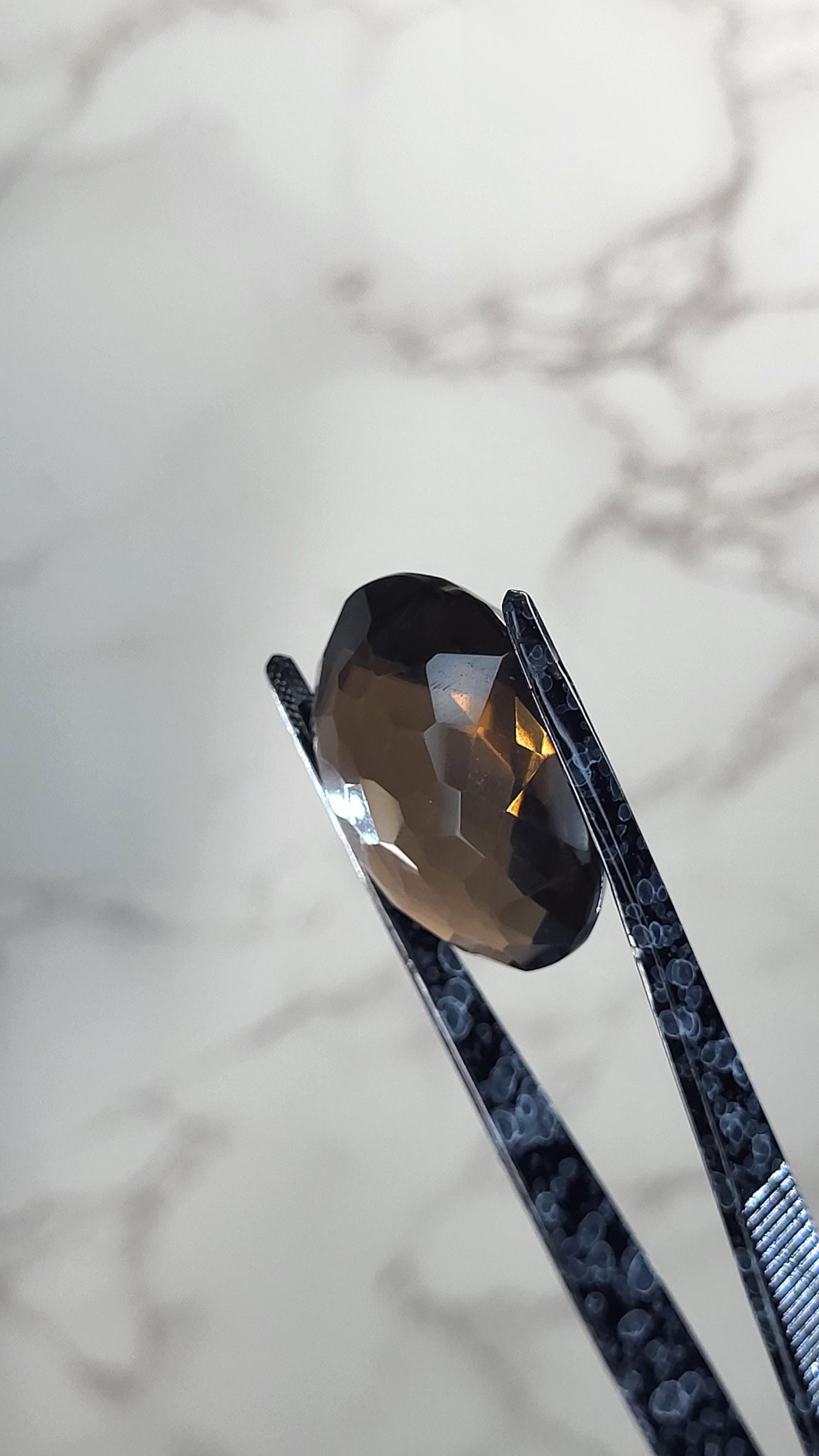 Unique 61.165 Smoky Quartz Faceted Stone view 7