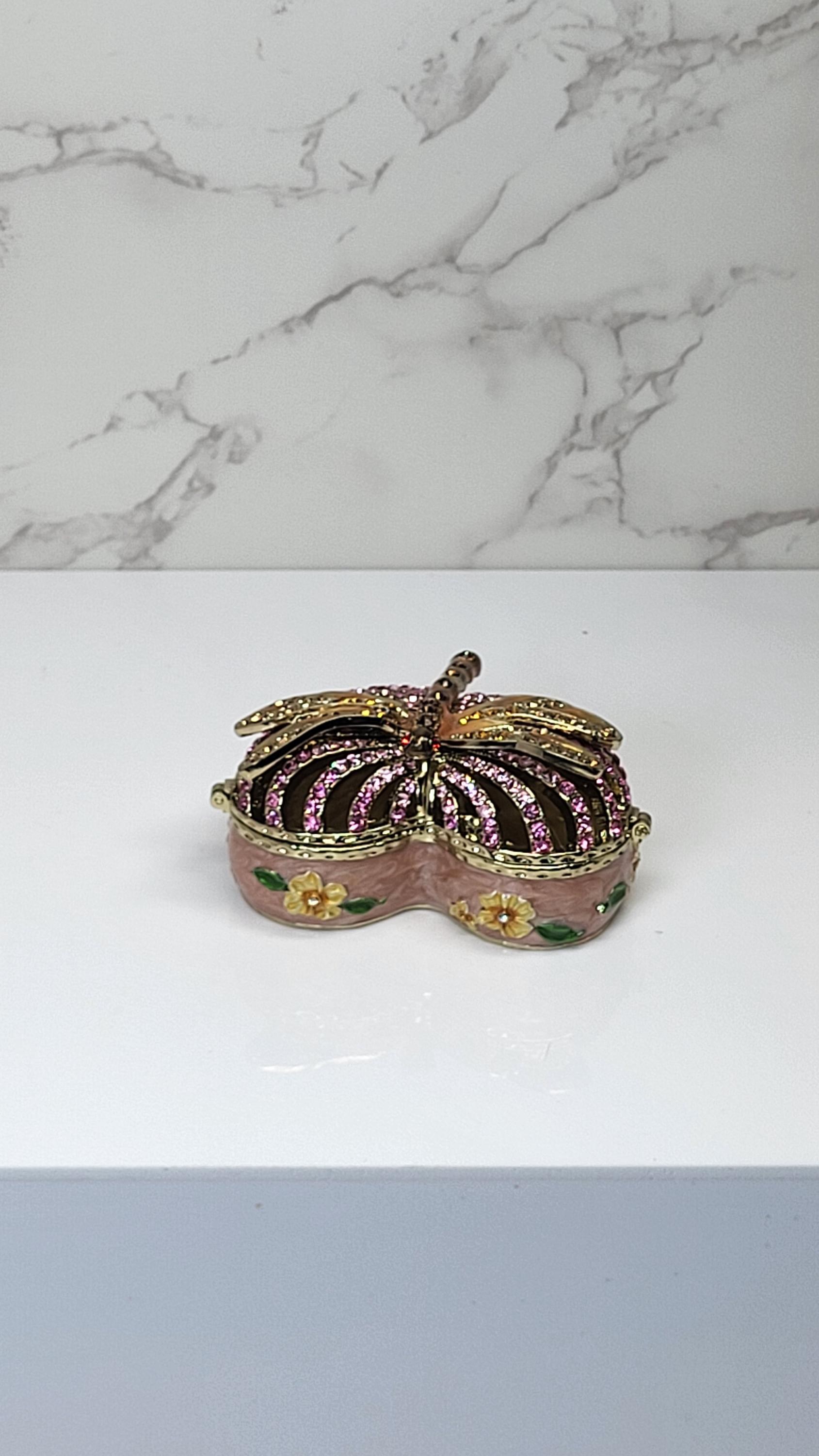 Ornate Vintage Dragonfly Trinket Box view 6