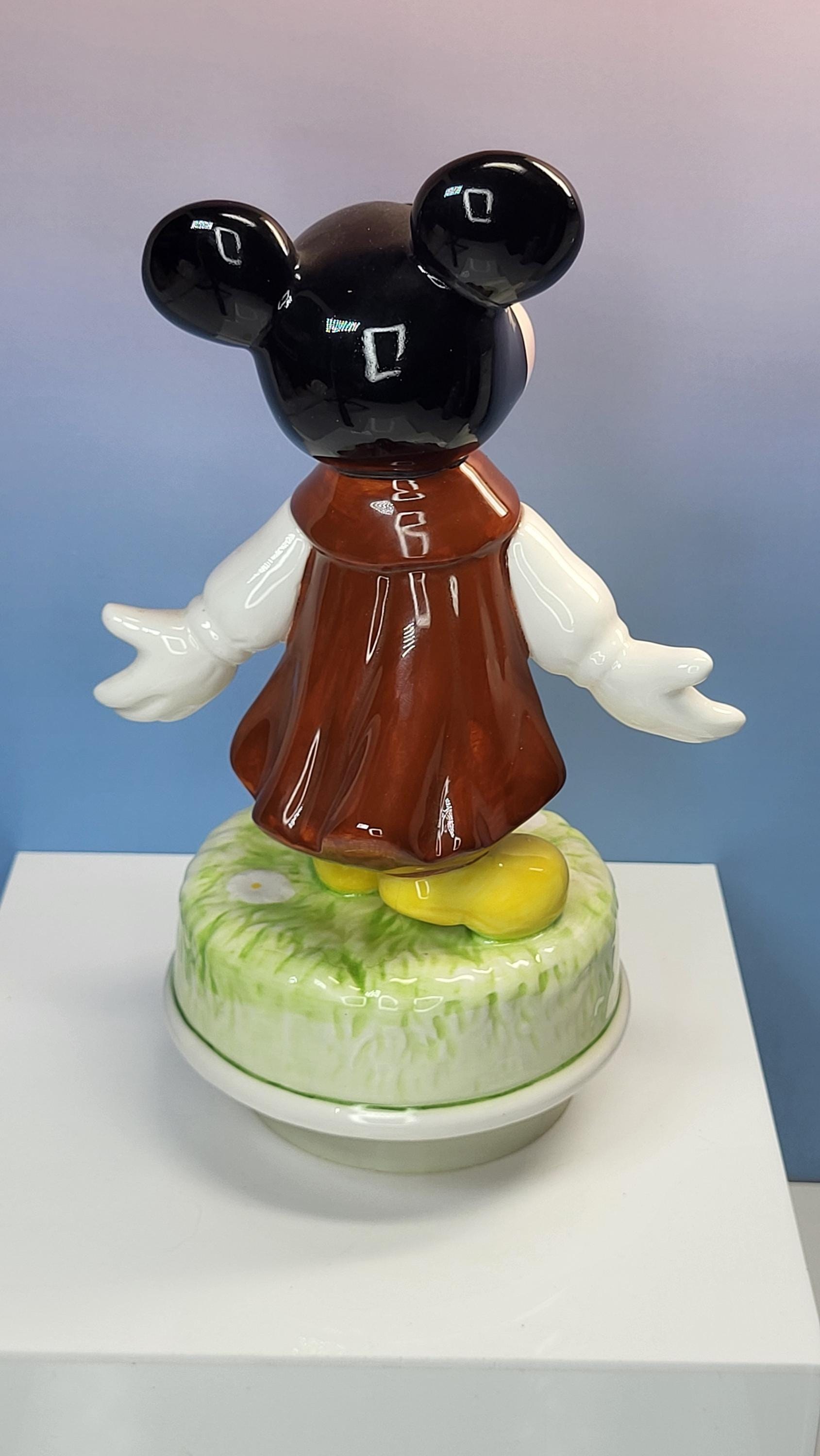 Vintage Schmid Disney Mickey Mouse Prince Charming Music Box Figurine - Plays "Everything is Beautiful" - Excellent Mint Condition Porcelain view 3