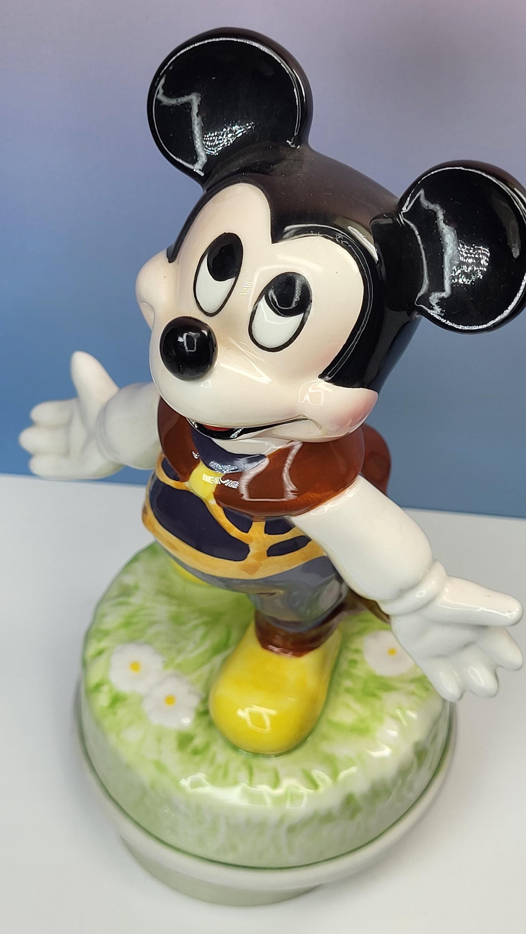 Vintage Schmid Disney Mickey Mouse Prince Charming Music Box Figurine - Plays "Everything is Beautiful" - Excellent Mint Condition Porcelain view 5