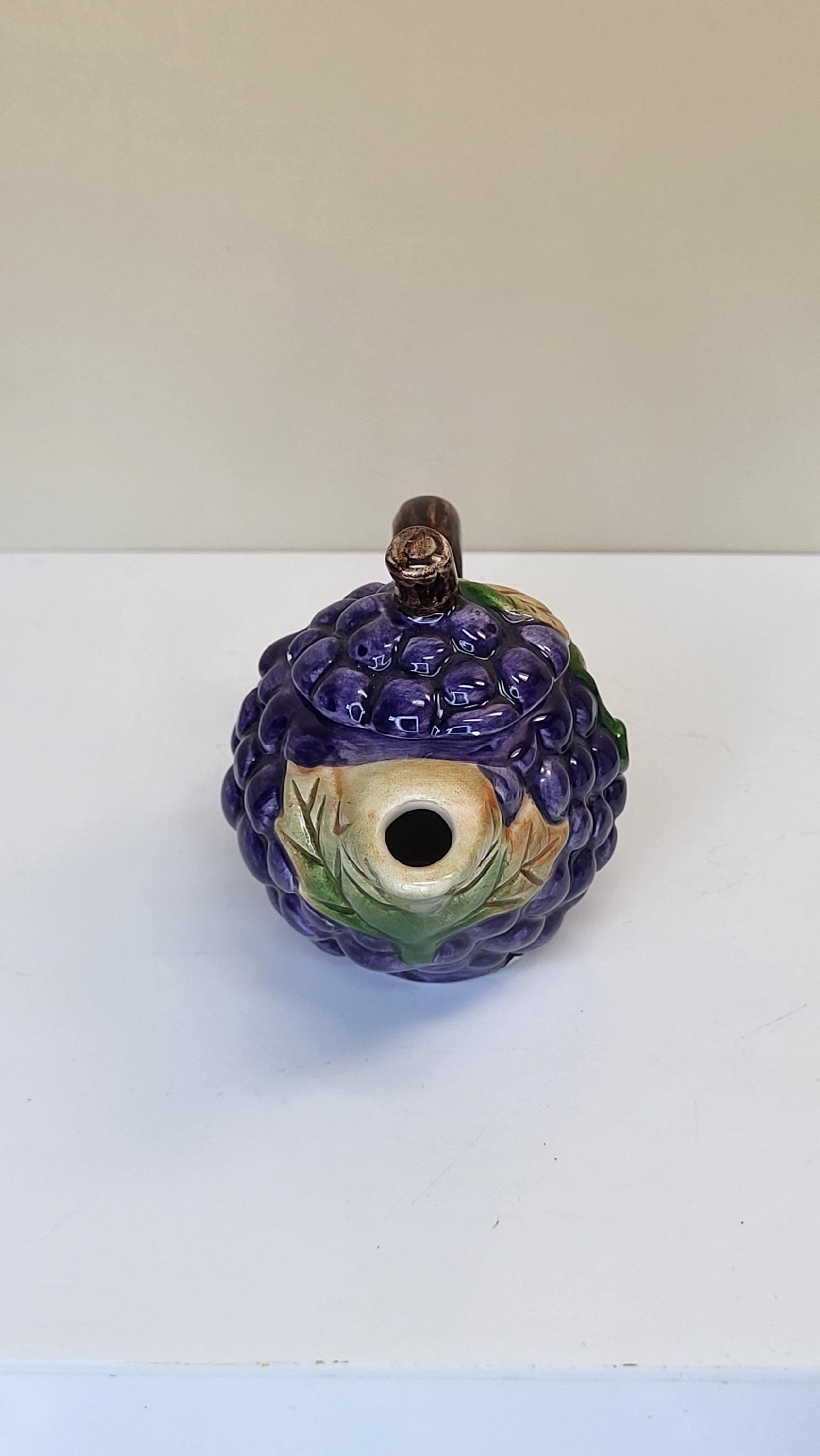 Vintage Hand-Painted Miniature Grape Teapot view 4