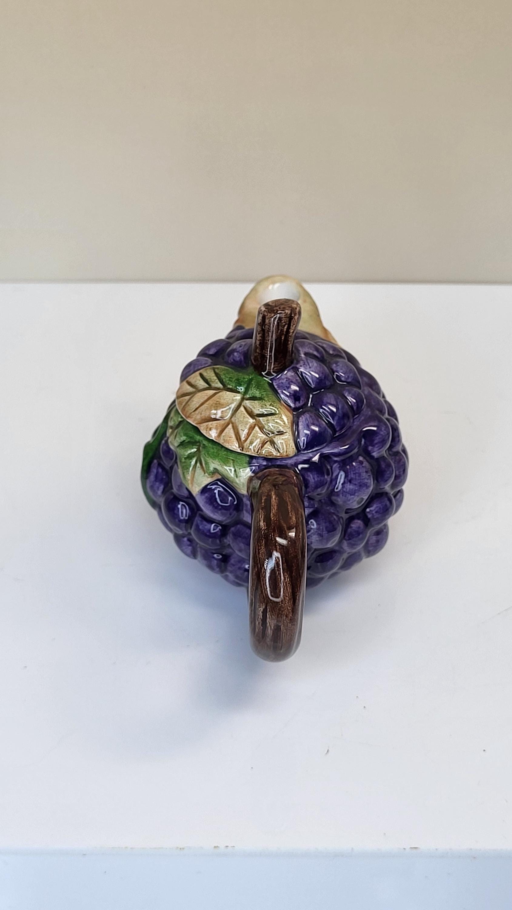 Vintage Hand-Painted Miniature Grape Teapot view 5