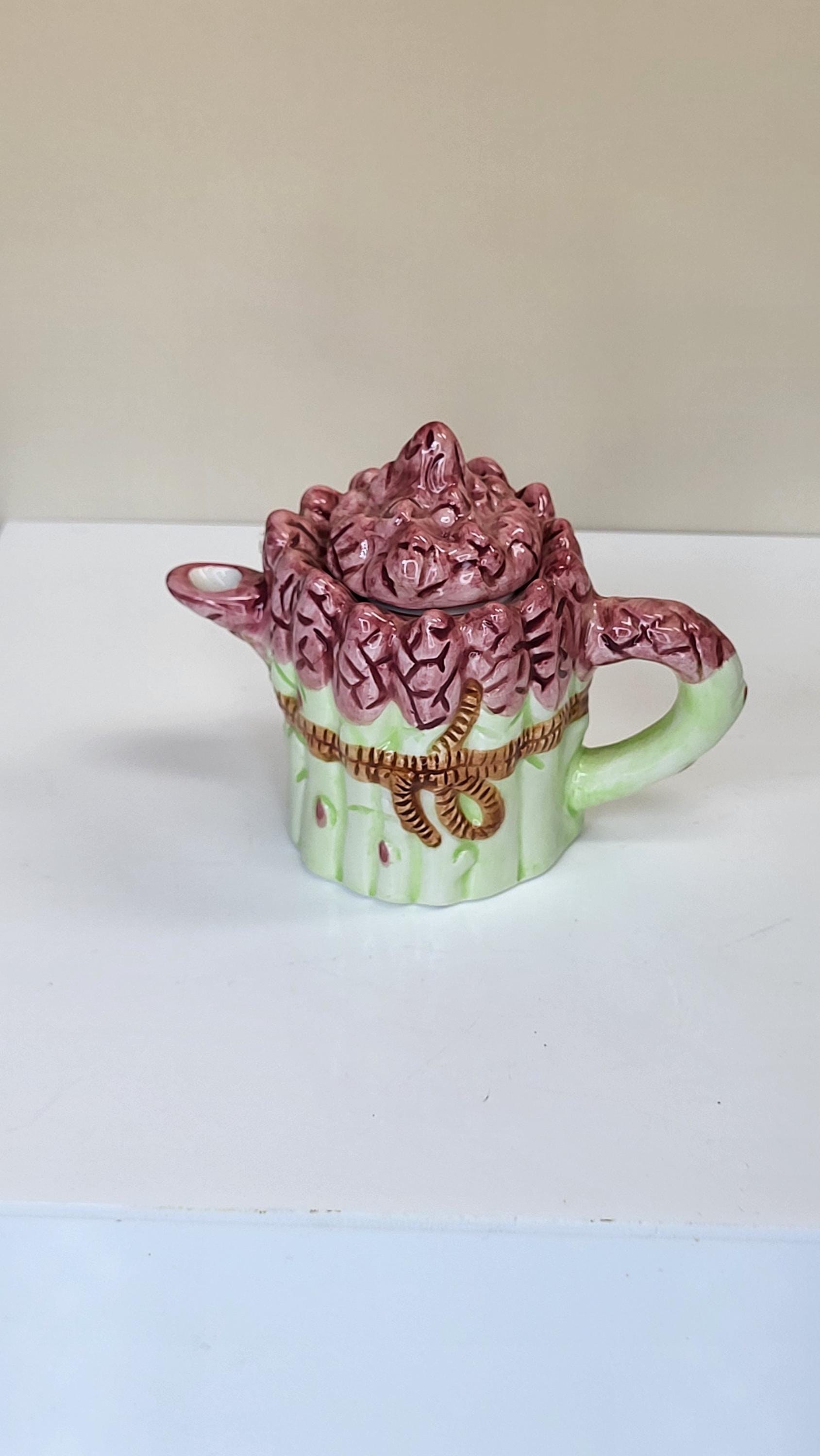 Vintage Miniature Asparagus Teapot