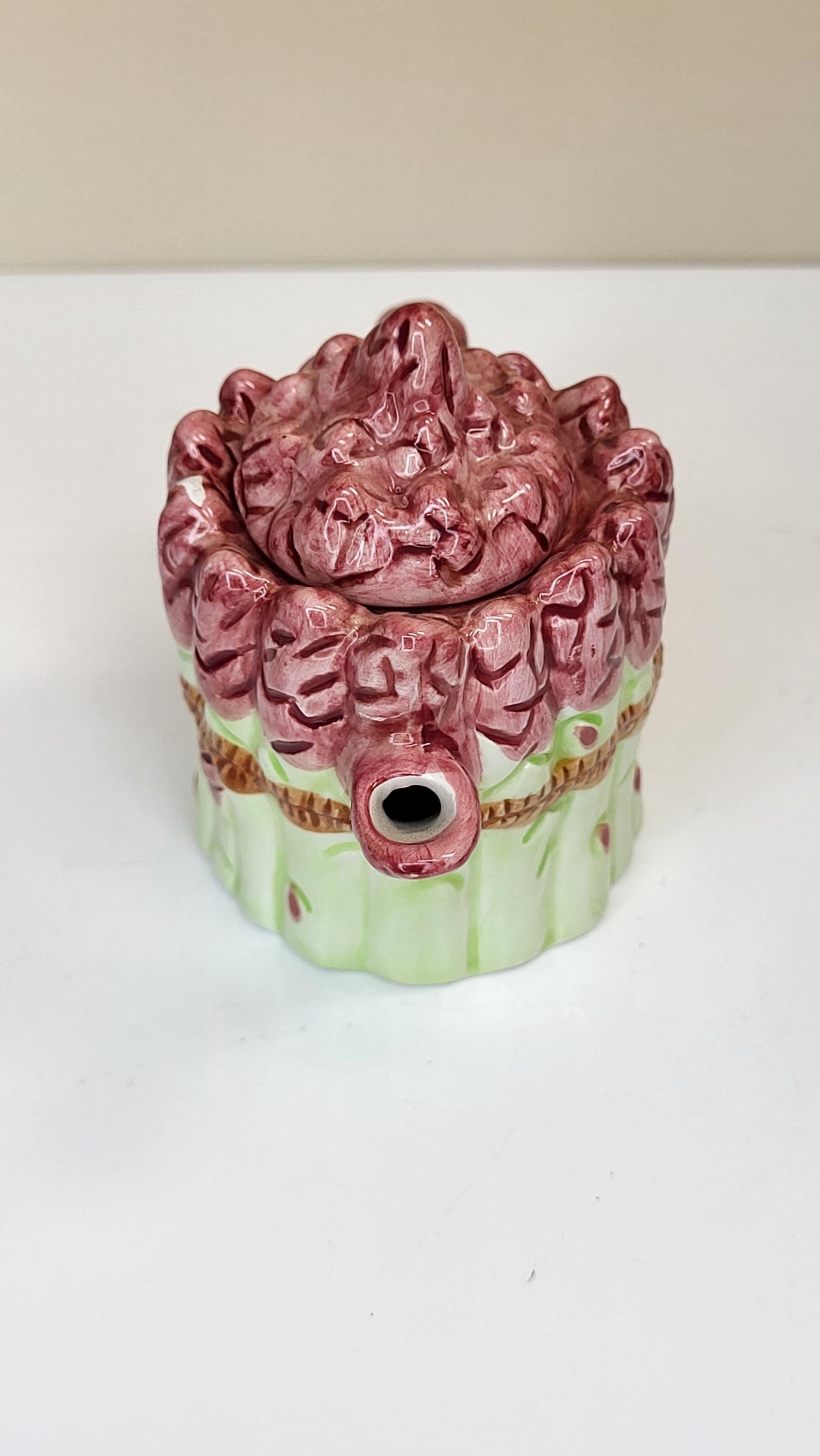 Vintage Miniature Asparagus Teapot view 4