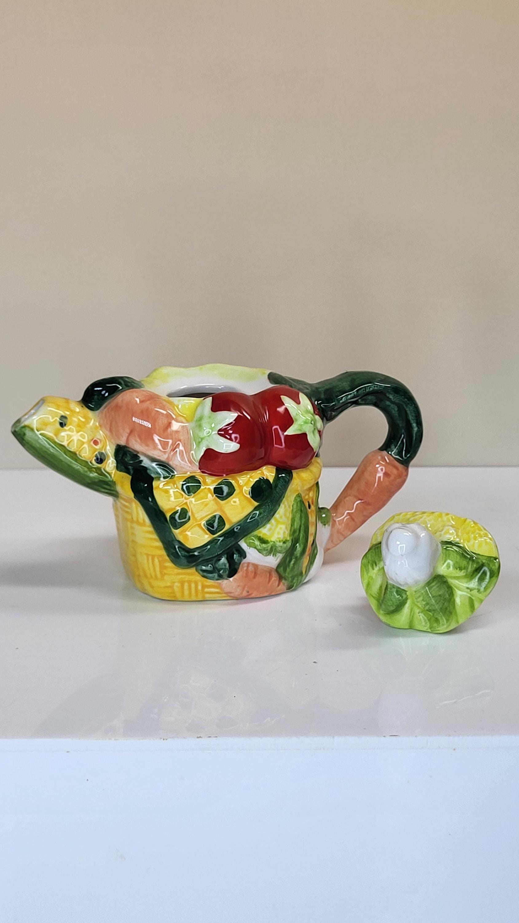 Vintage Hand-Painted Miniature Teapot view 2