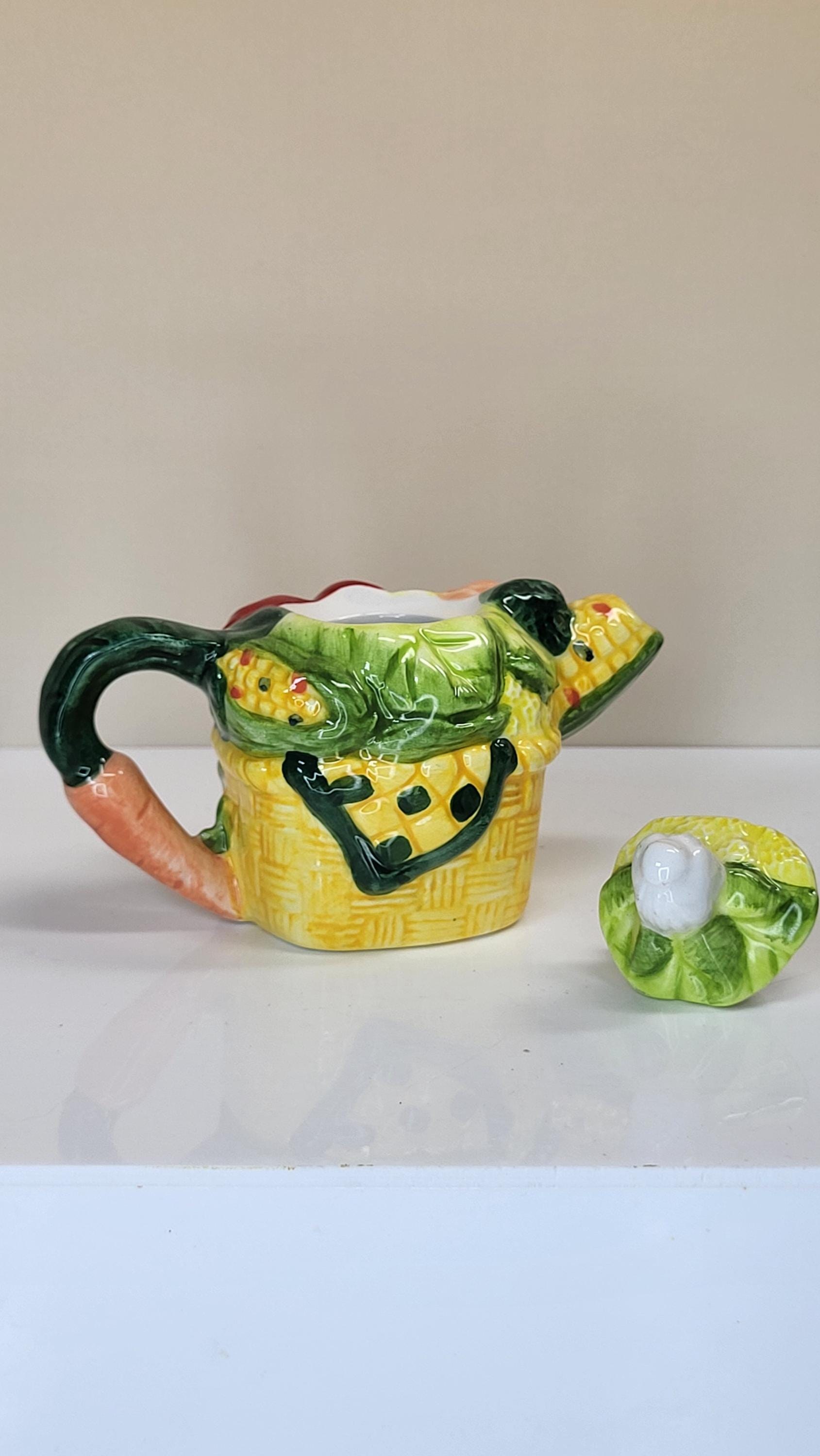 Vintage Hand-Painted Miniature Teapot view 3