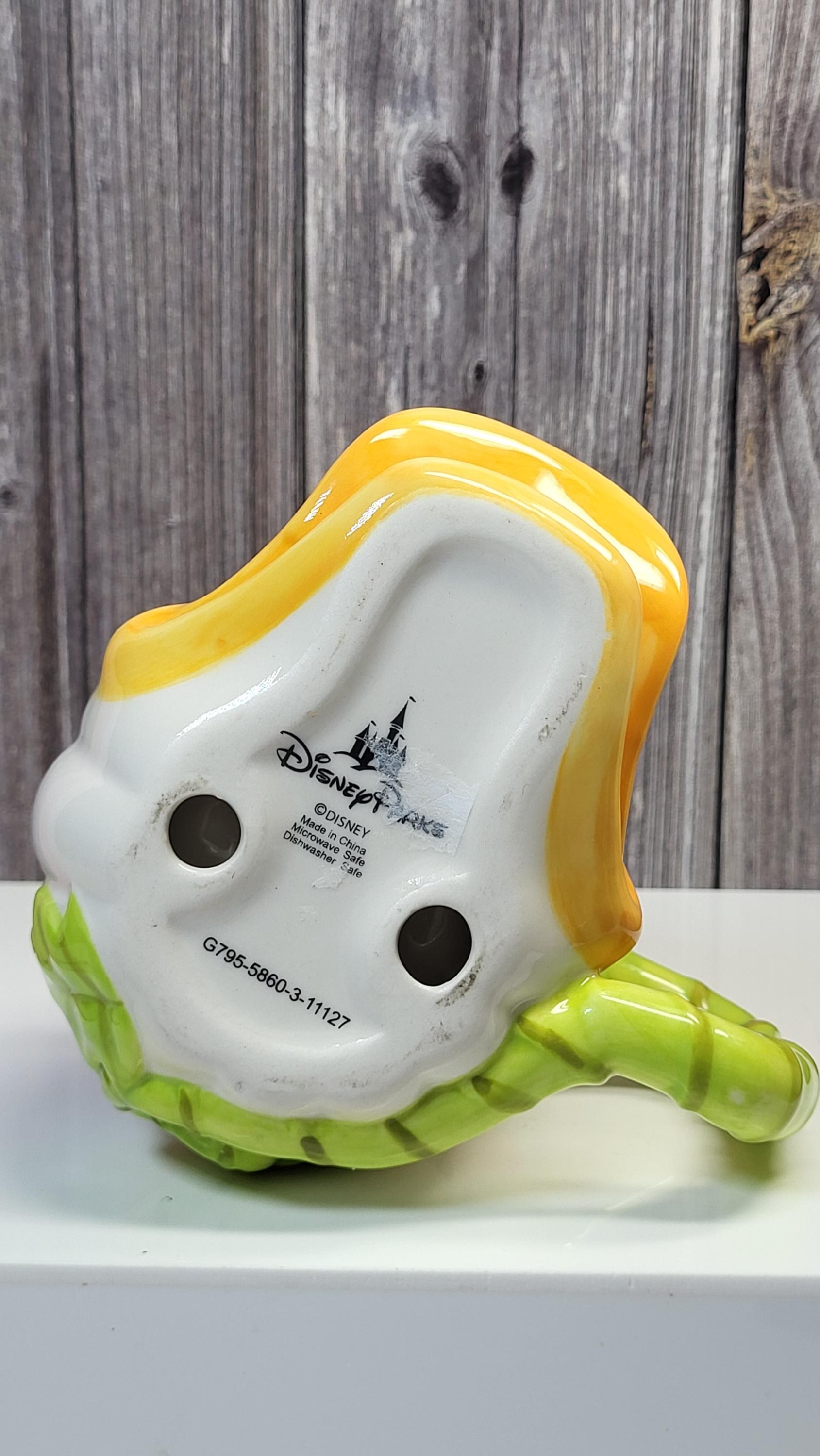 Vintage Disney Store Donald Duck Halloween Pumpkin Mini Mug, Figural Collectible Ceramic Coffee Cup view 6