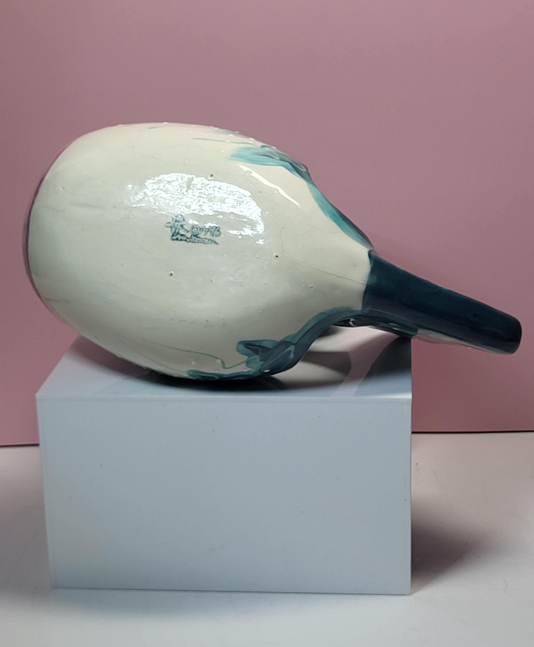 Vintage Fish Who Wants to Hold Your Sponges: Hand-Painted Glazed Ceramic Fish Art for Coastal Decor view 10