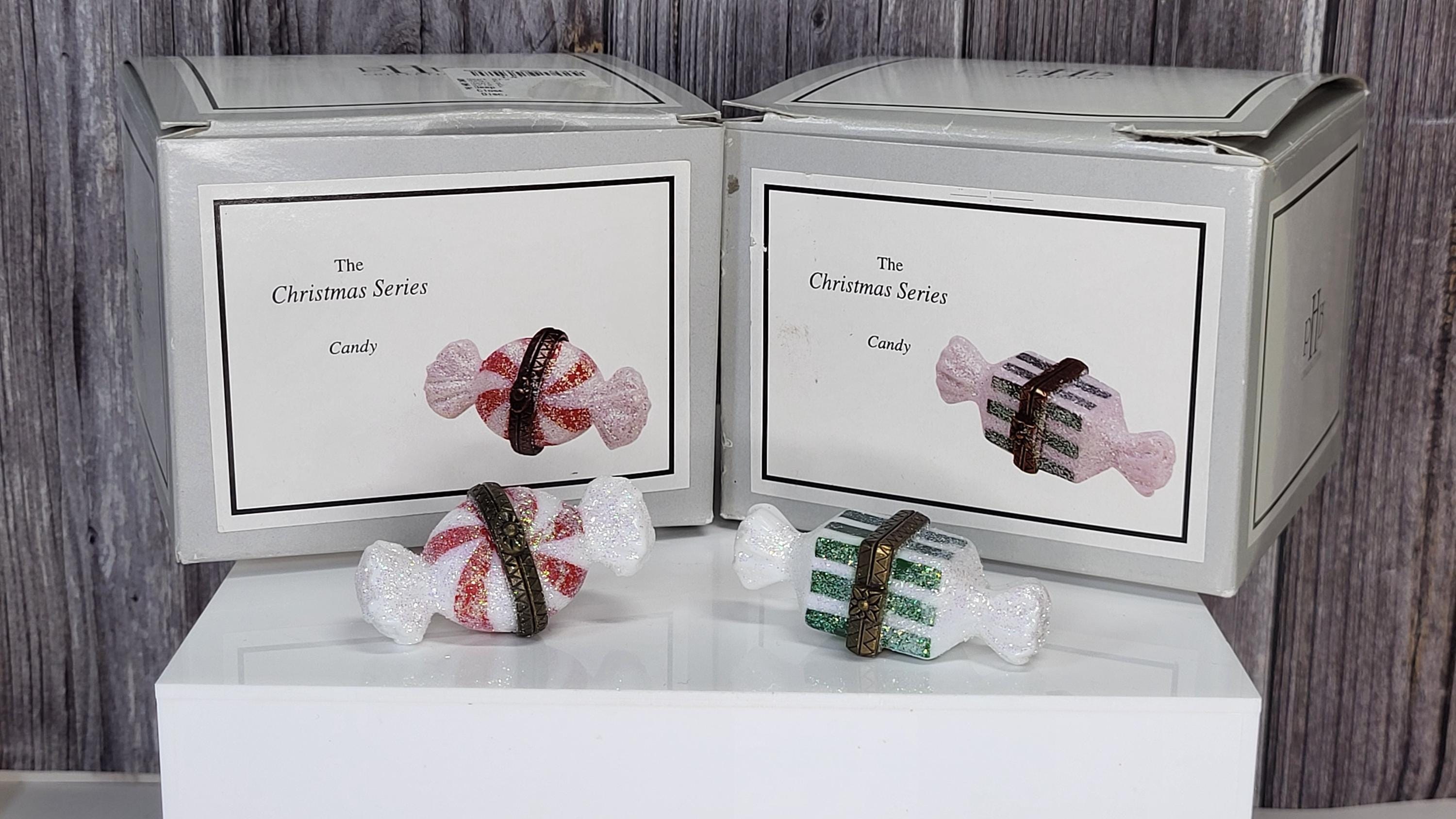 PHB Midwest of Cannon Falls Christmas Candy Porcelain Trinket Box Set